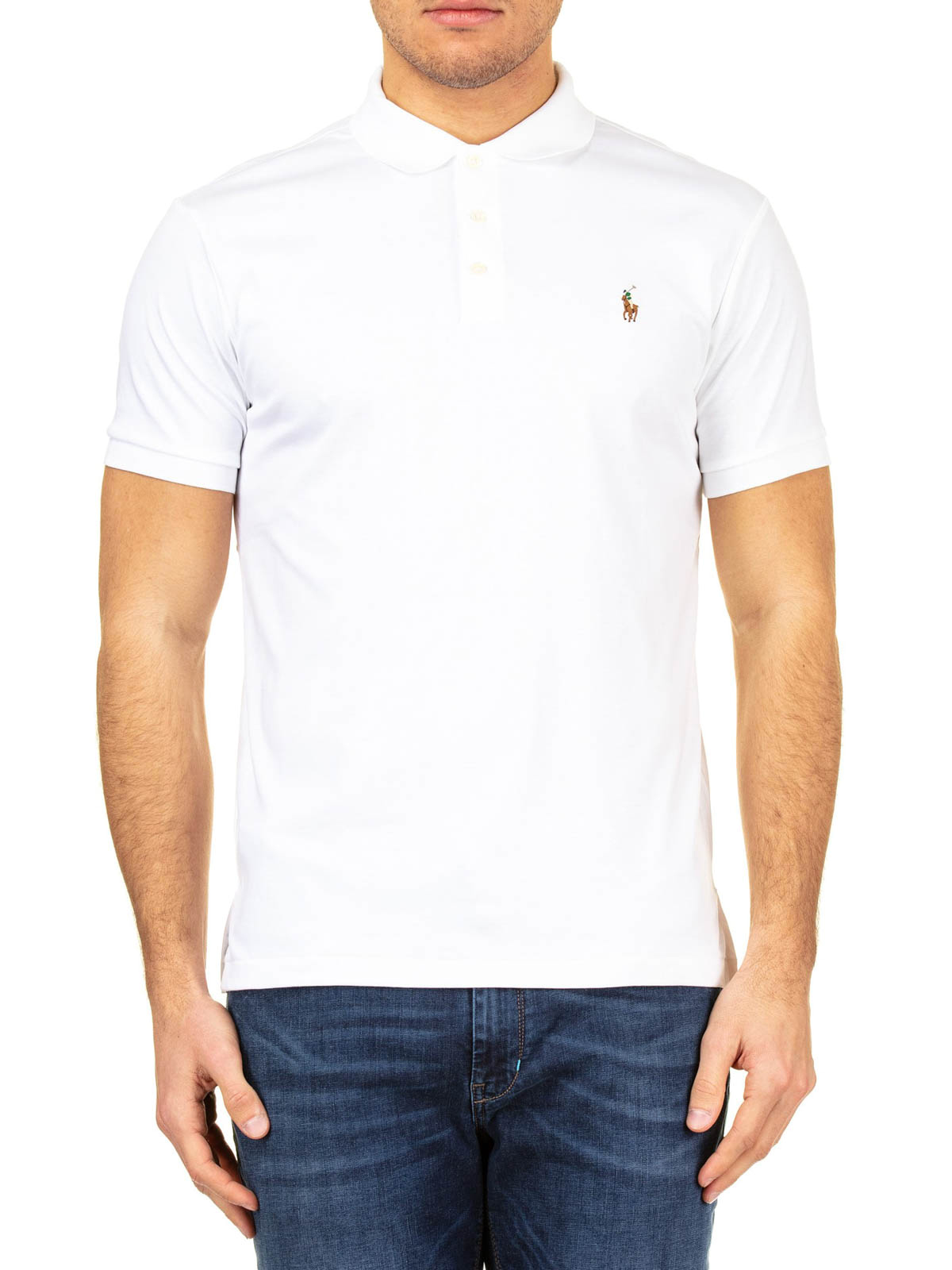 a white ralph lauren polo shirt