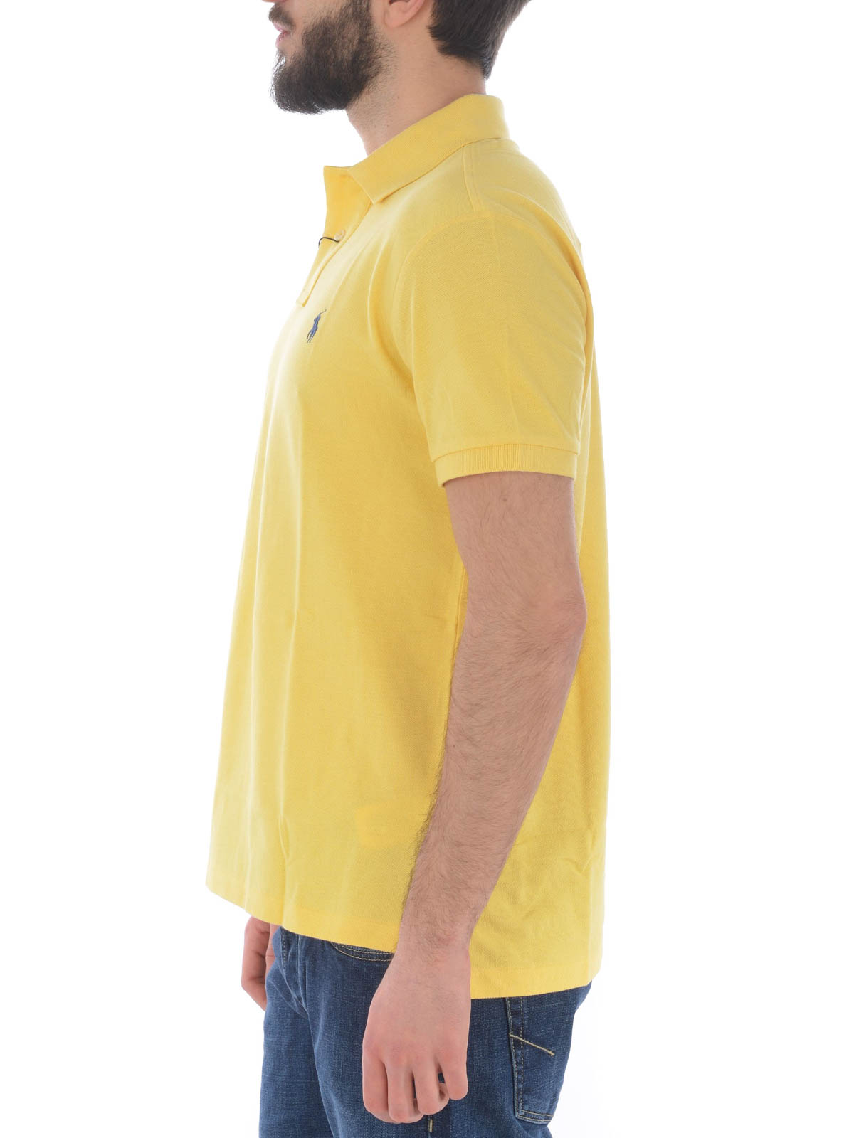 Polo shirts Polo Ralph Lauren - Yellow custom slim fit polo shirt -  680784068