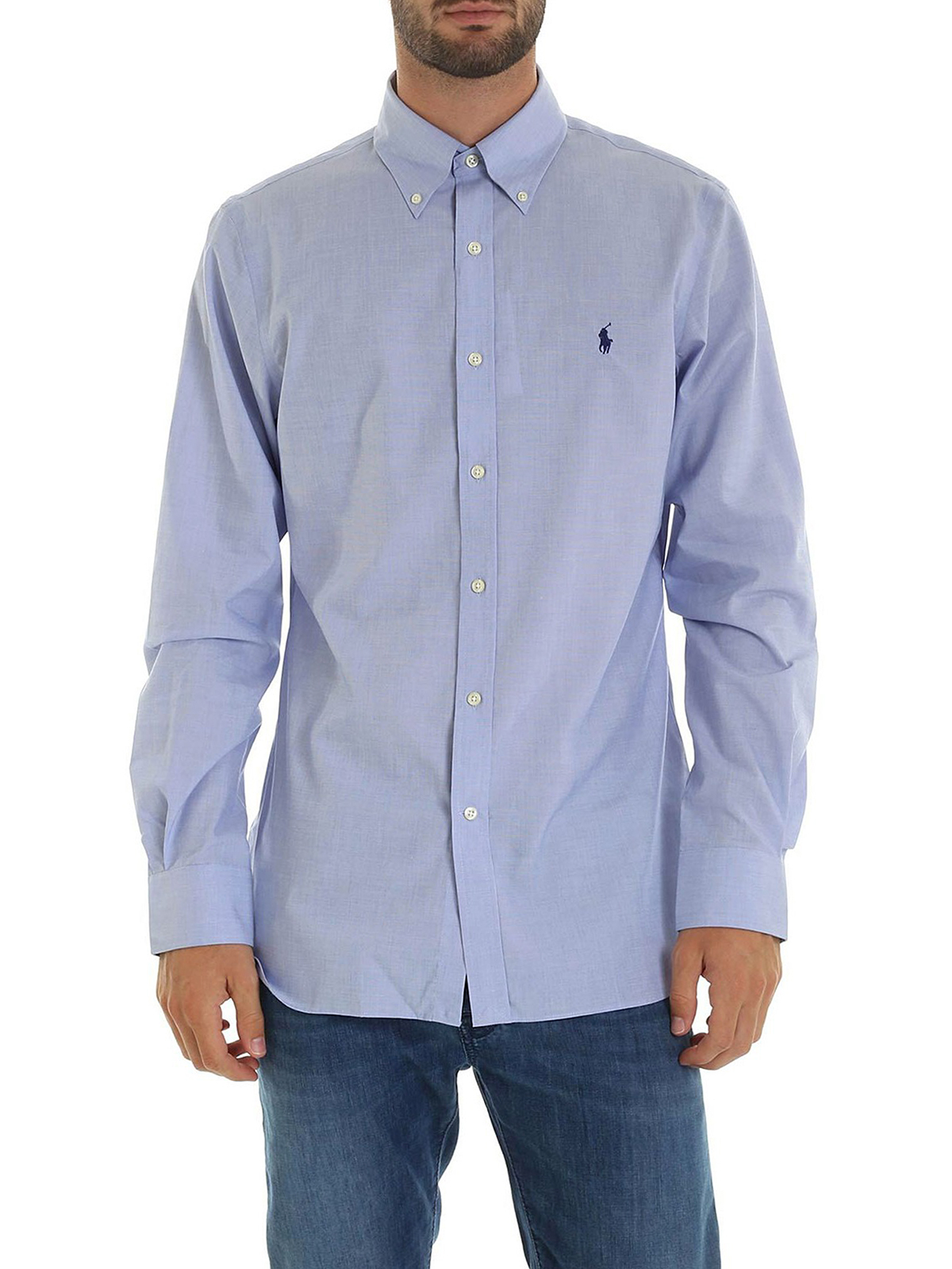blue ralph lauren button down shirts