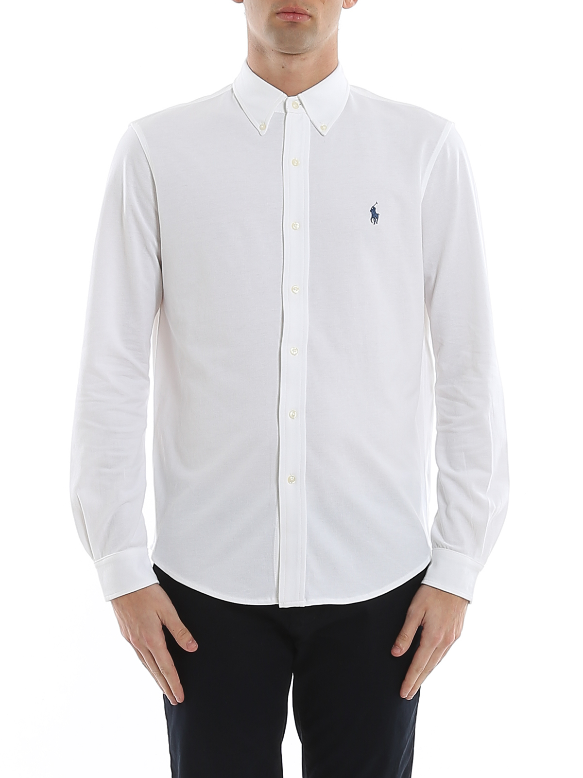 Shirts Polo Ralph Lauren - Logo embroidery slim cotton pique shirt ...