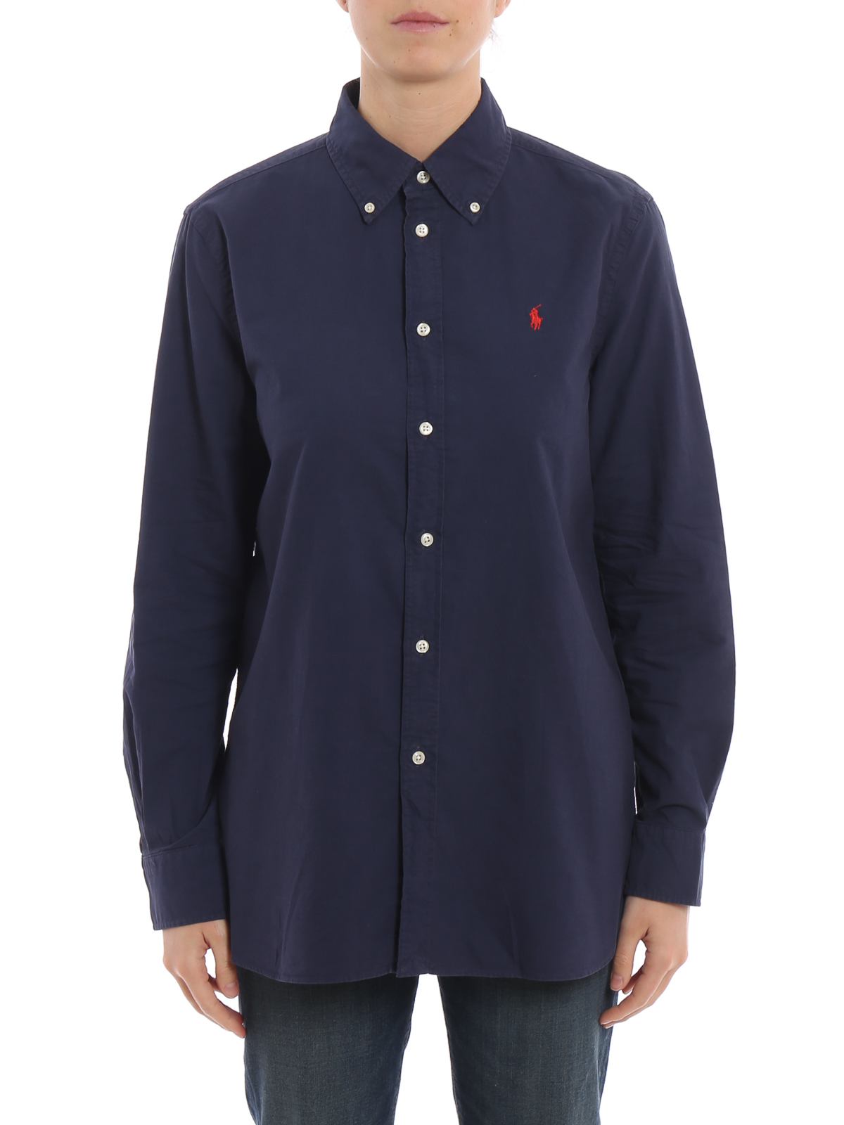 Shirts Polo Ralph Lauren - Oxford dark blue button-down shirt - 211732598001
