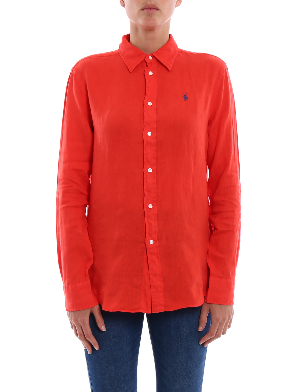 Shirts Polo Ralph Lauren - Red linen shirt - 211697460001 