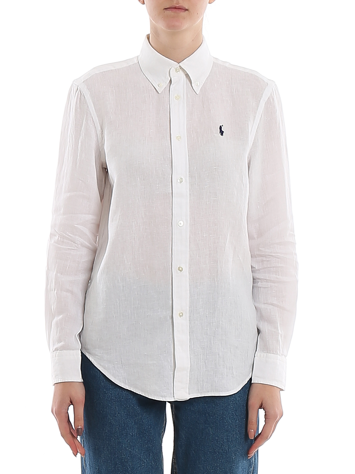 Shirts Polo Ralph Lauren - Relaxed fit logo embroidery linen shirt ...