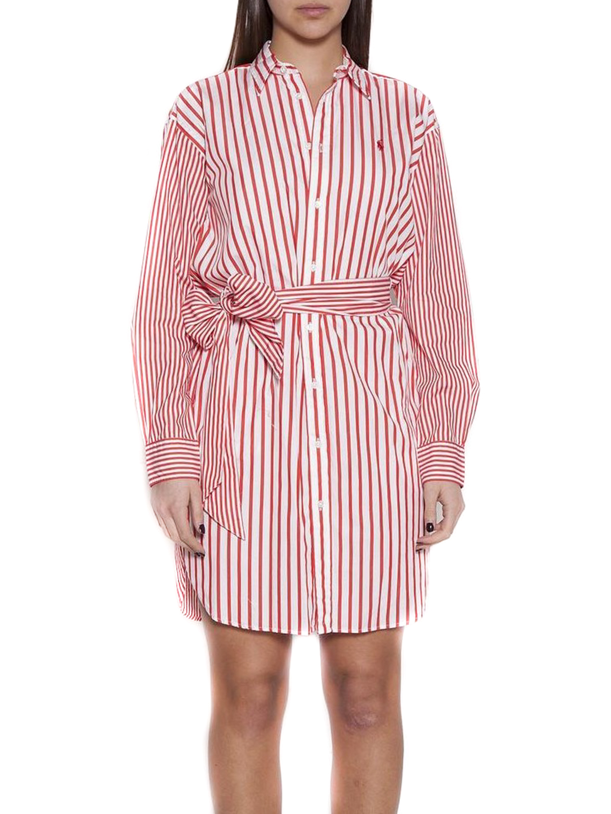 Short dresses Polo Ralph Lauren - Striped cotton shirt dress - 211699622002