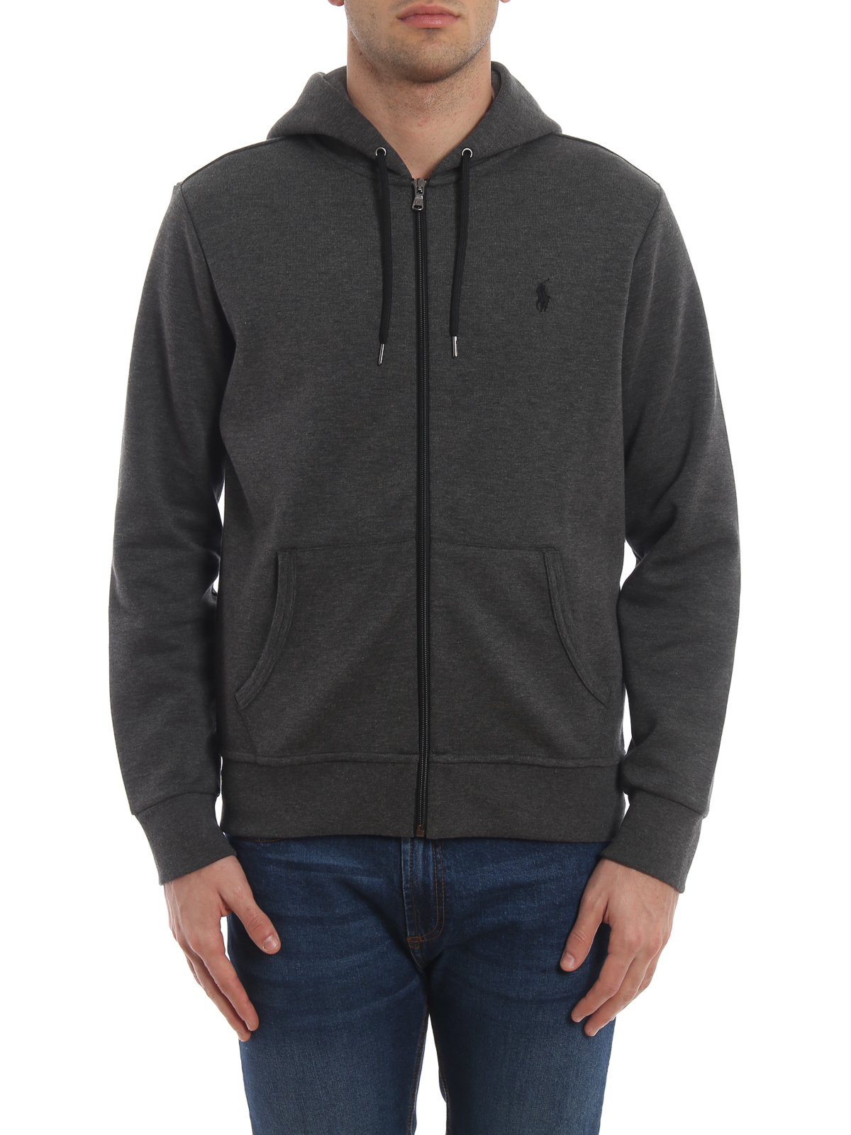 Sweatshirts & Sweaters Polo Ralph Lauren - Dark grey stretch cotton hoodie  - 710652313032