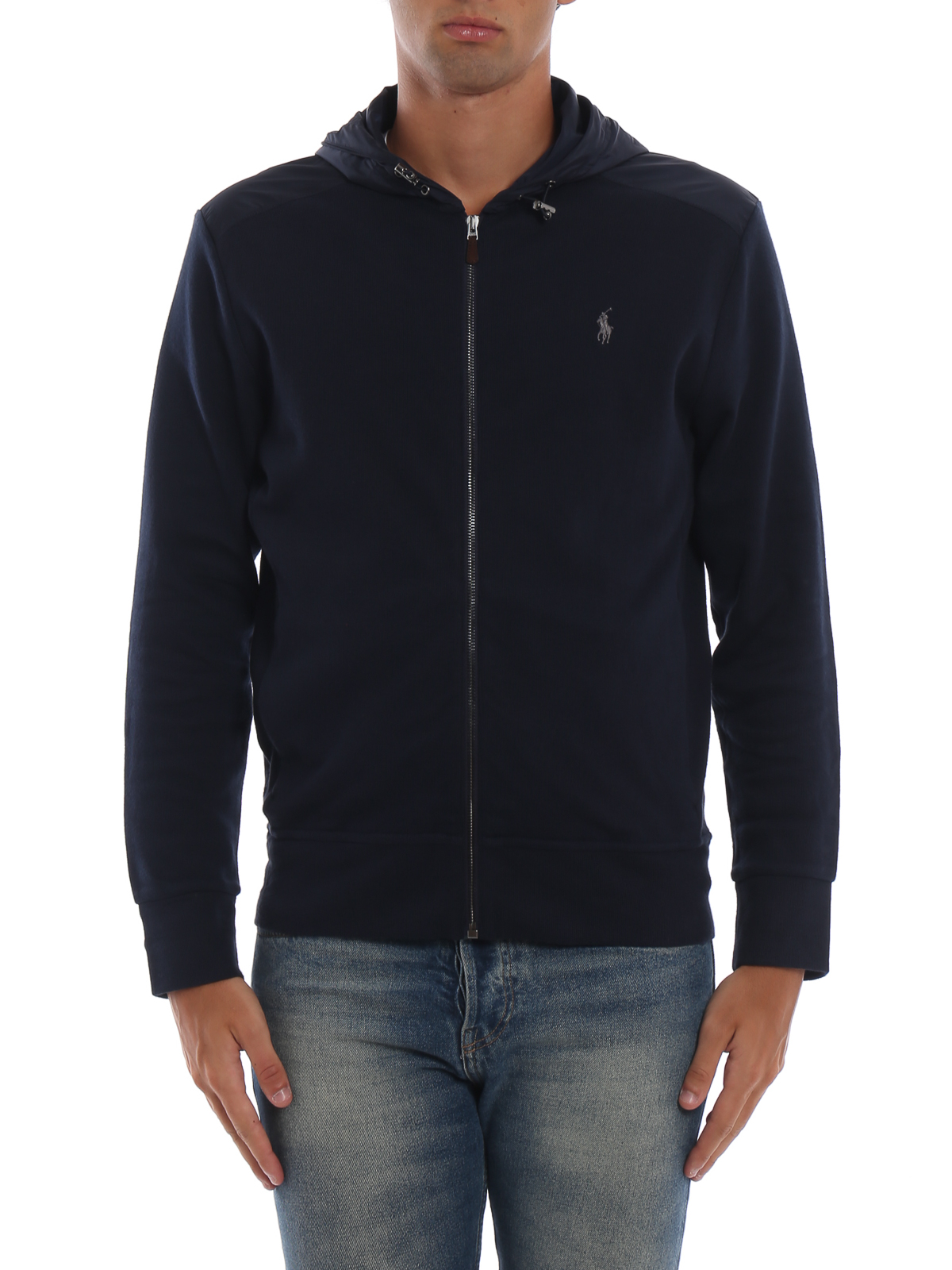 Sweatshirts & Sweaters Polo Ralph Lauren - Navy blue cotton and nylon hoodie  - 710671890002