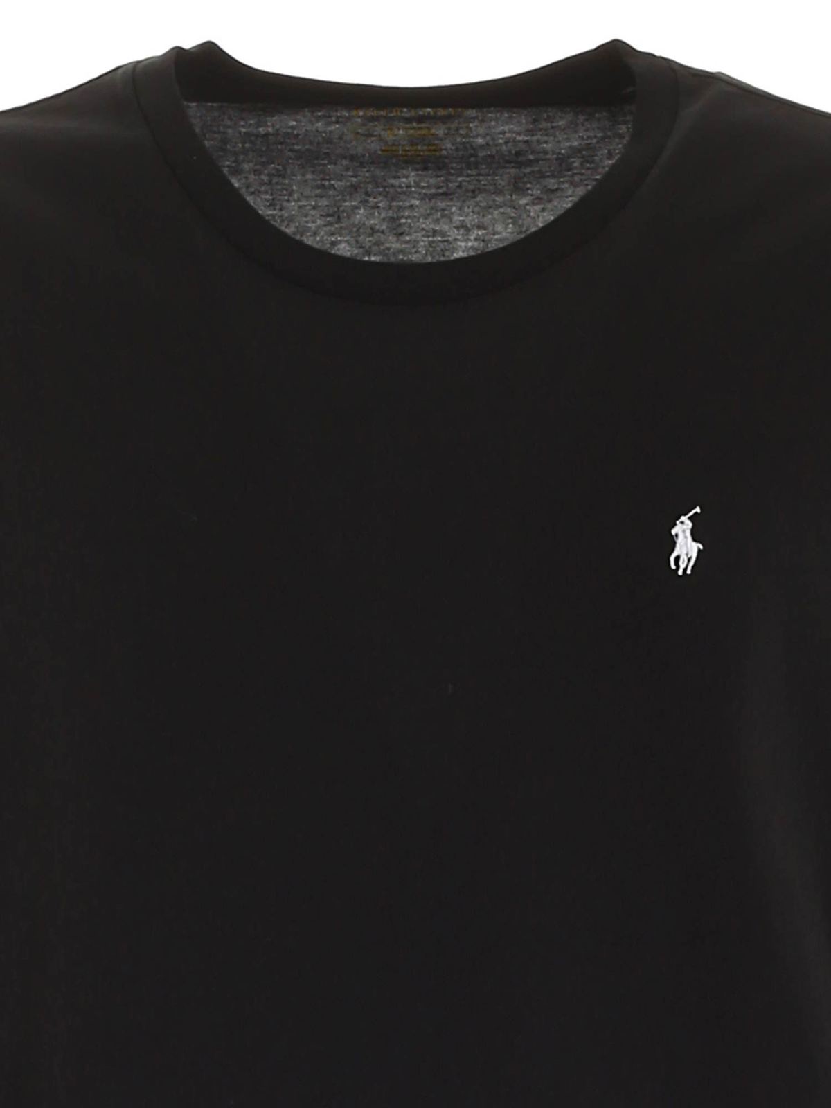 T-shirts Polo Ralph Lauren - Core Replen crewneck T-shirt in black ...