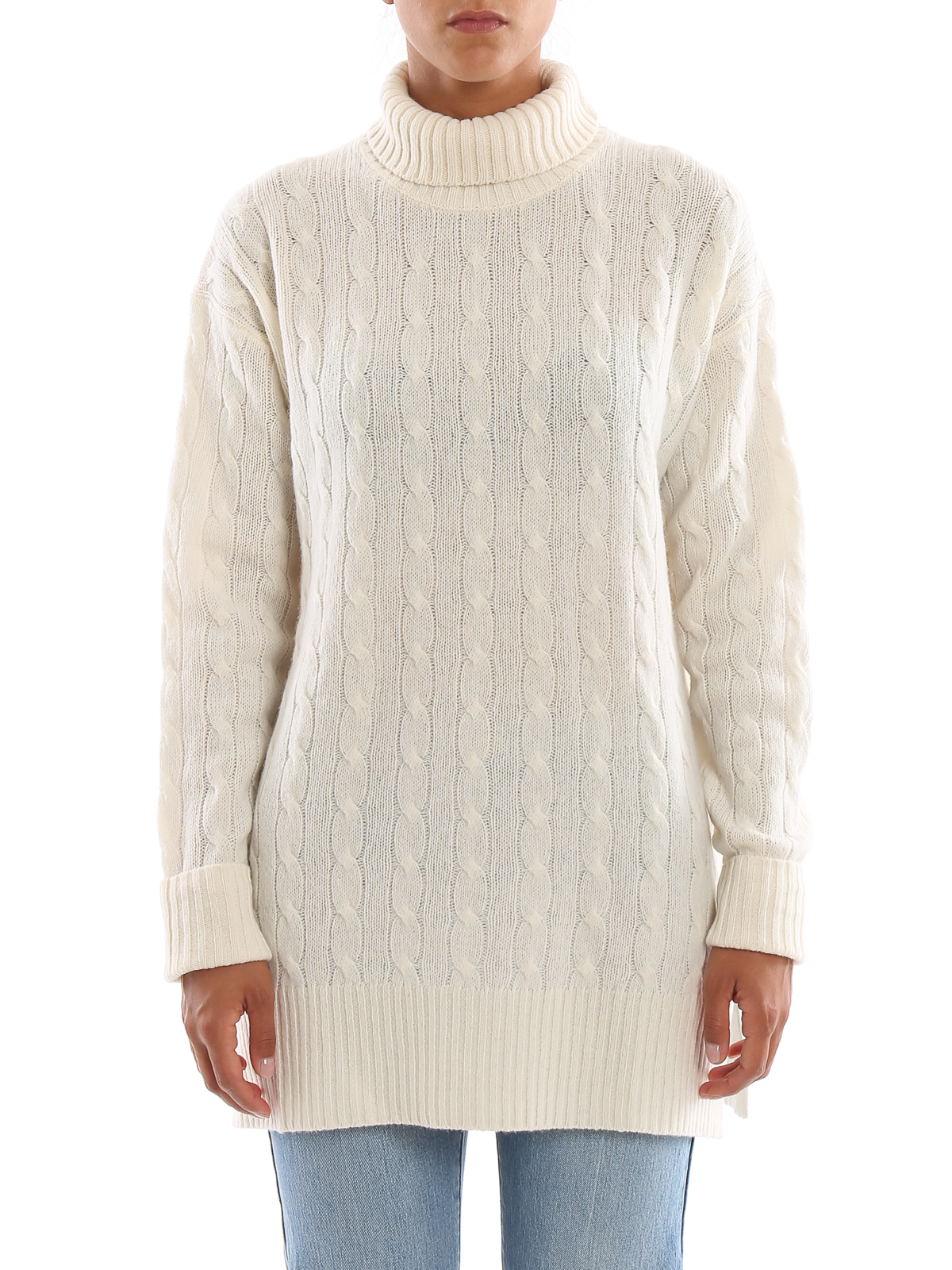 Turtlenecks & Polo necks Polo Ralph Lauren - White cable knit wool 