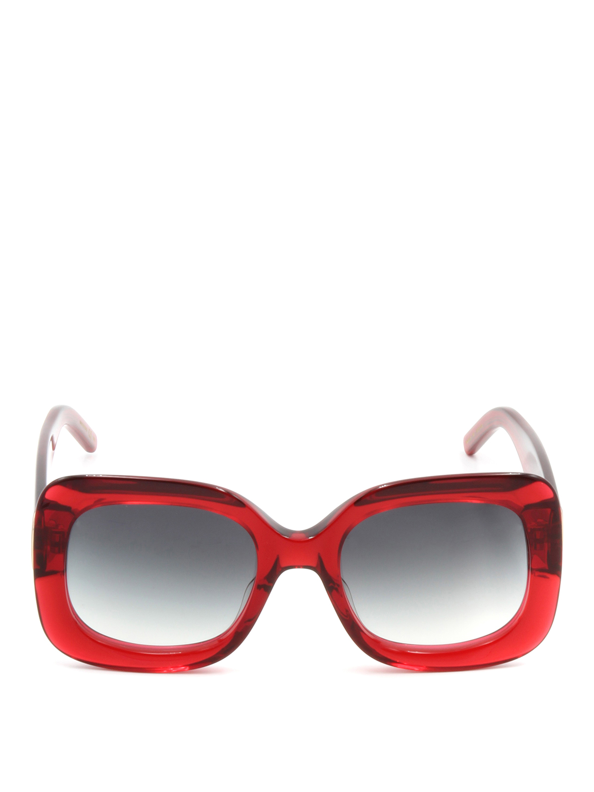 Sunglasses Pomellato - Oversize red frame squared glasses - PM0042S1