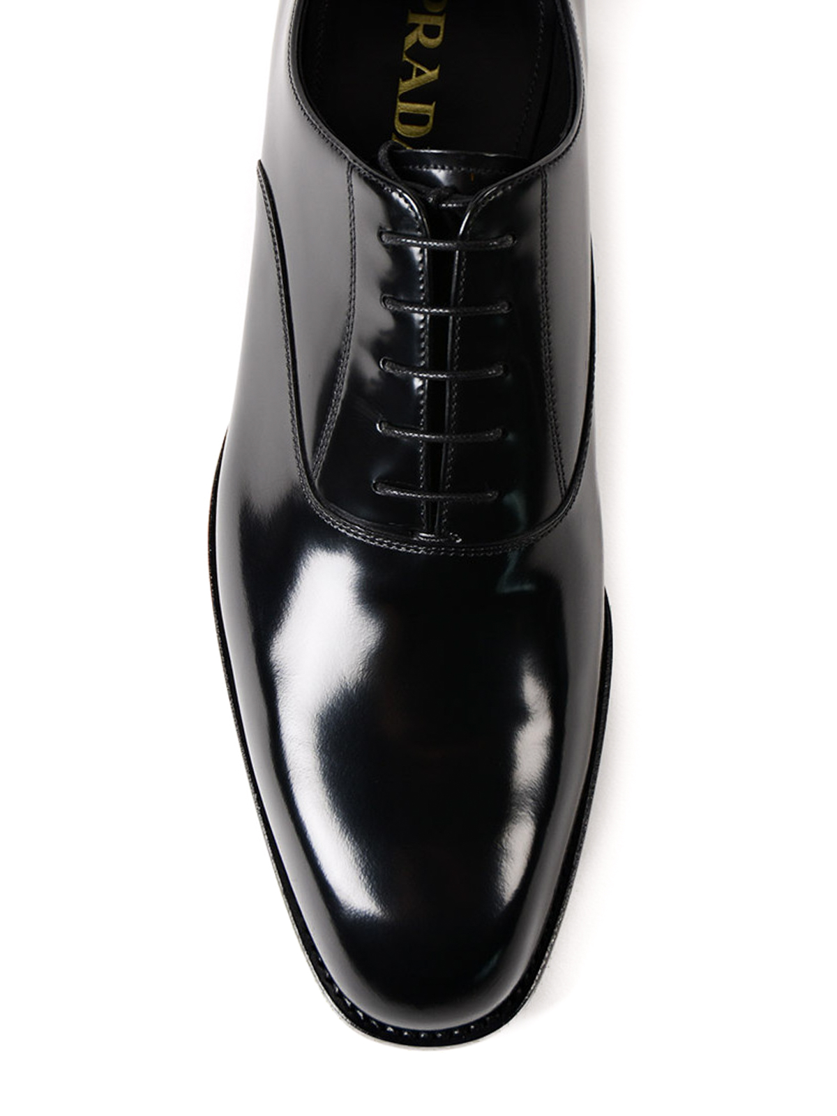 Prada - Polished leather Oxford shoes 