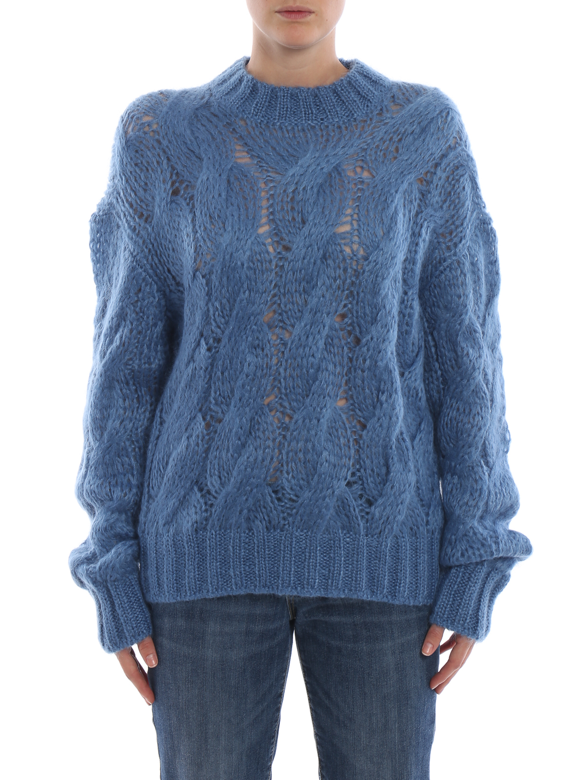 light blue mohair sweater