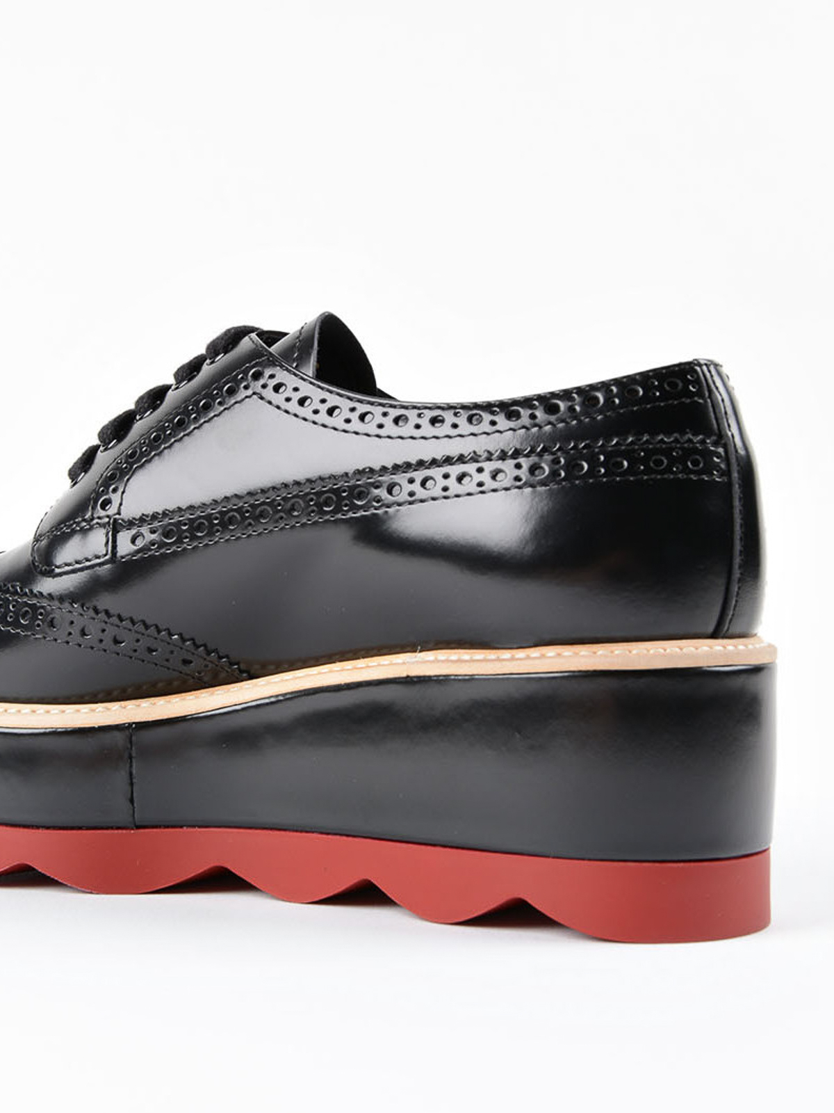 leather platform shoes - lace-ups shoes 