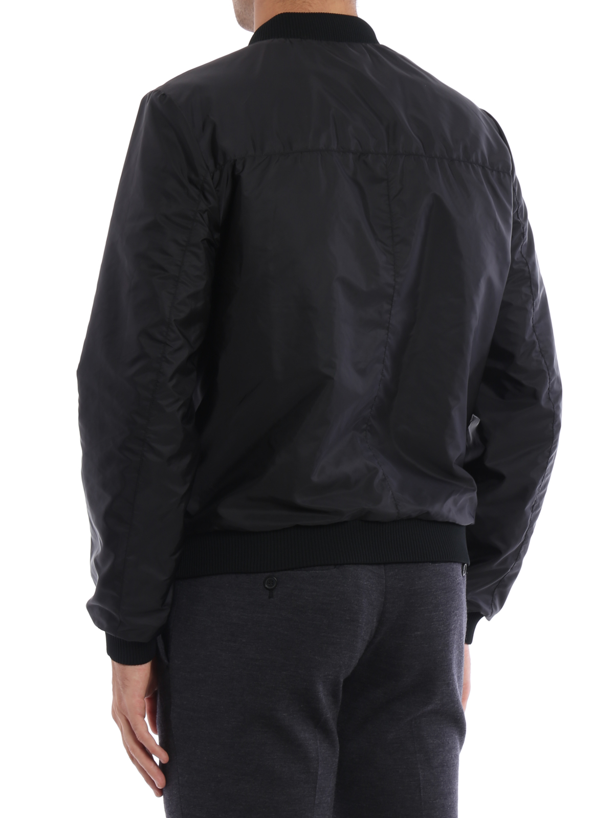 circulatie rek ventilatie Leather jacket Prada - Reversible napa bomber jacket - UPW098038002