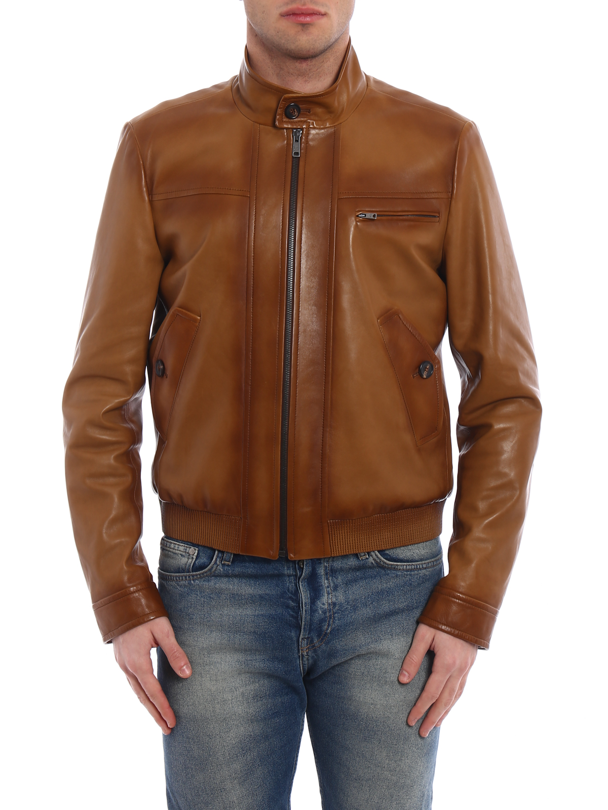 Leather jacket Prada - Waxed nappa jacket - UPW1431PNHF0418 