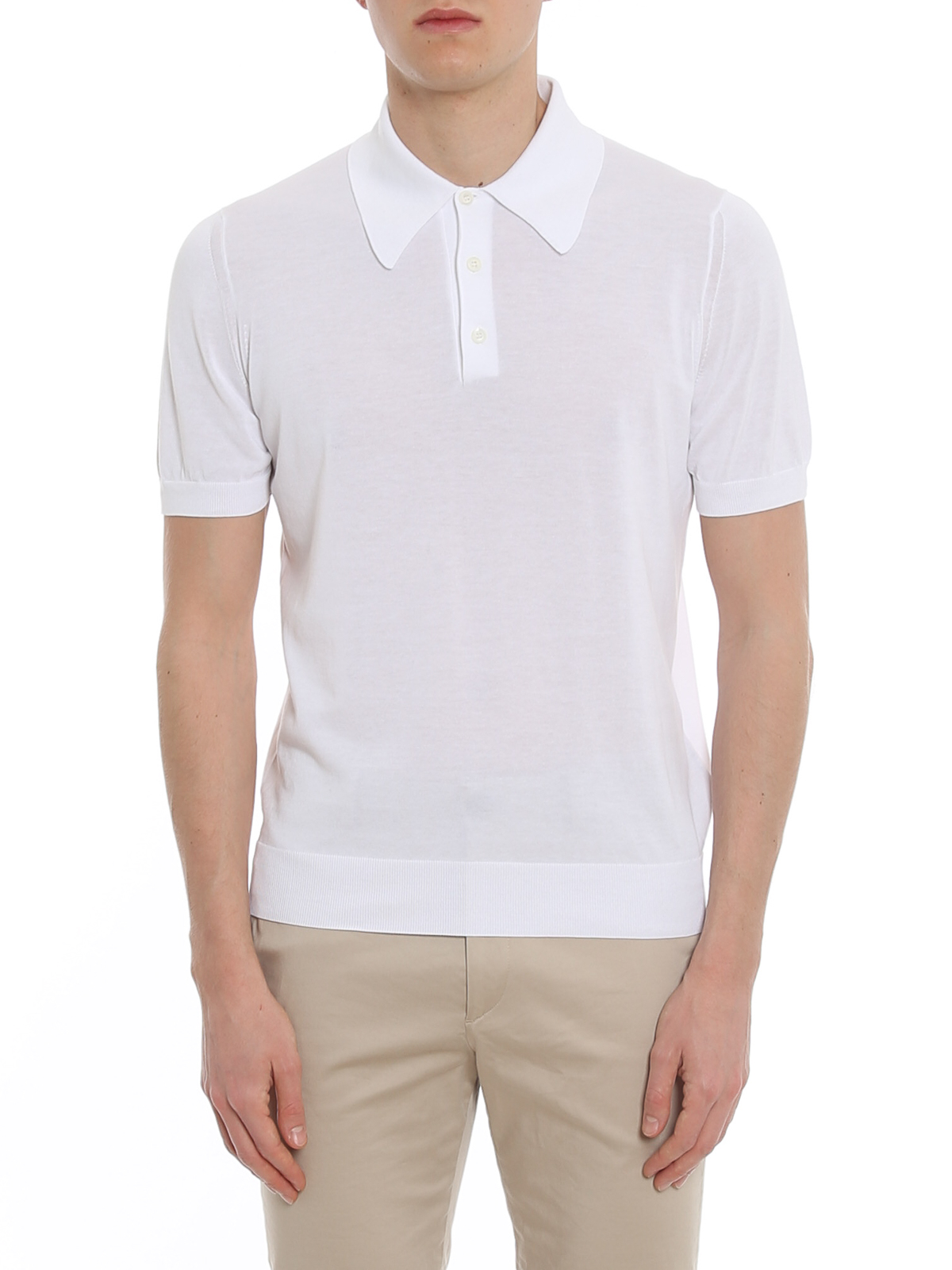 white prada polo shirt