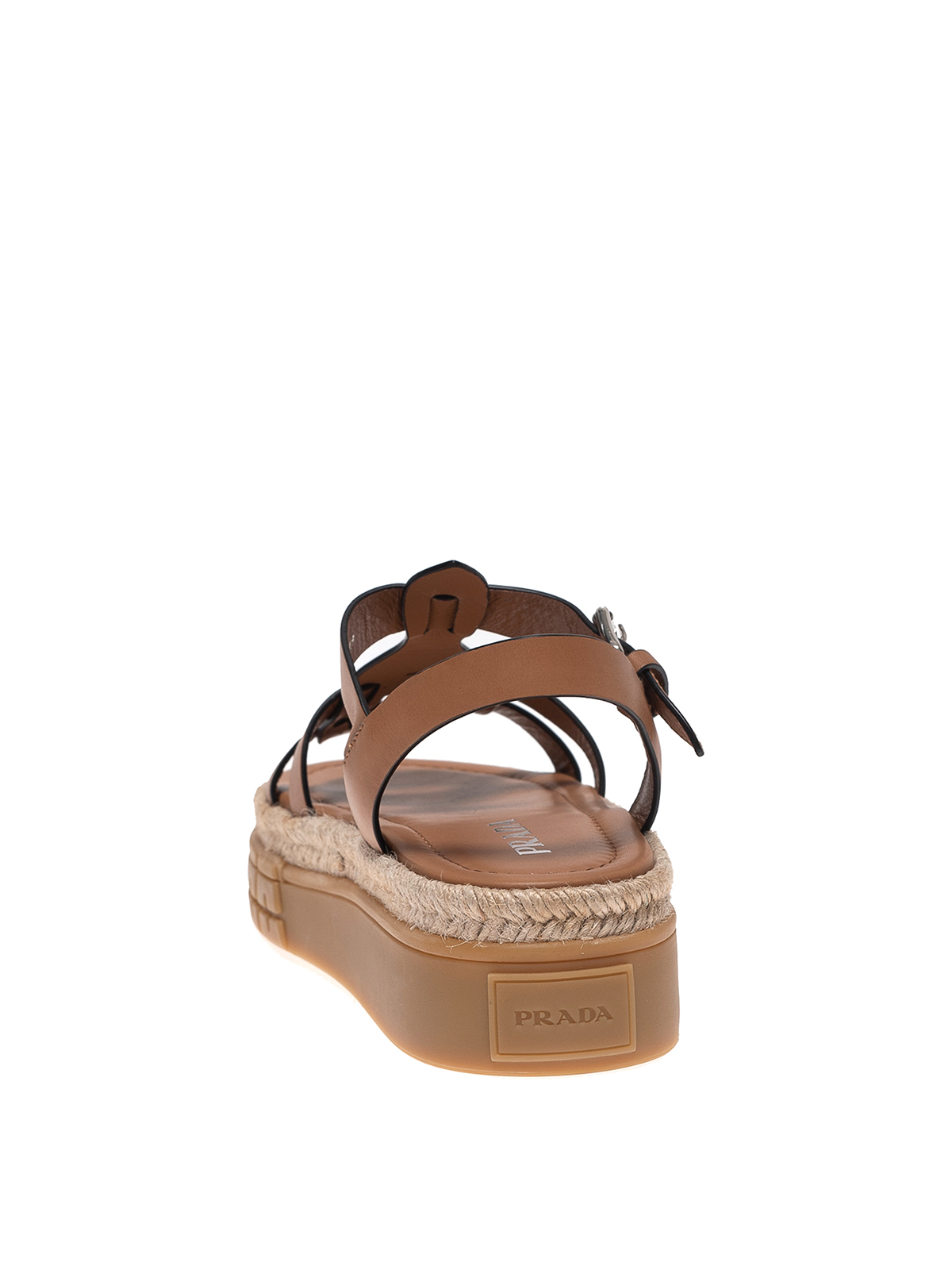 Espadrilles style leather sandals 