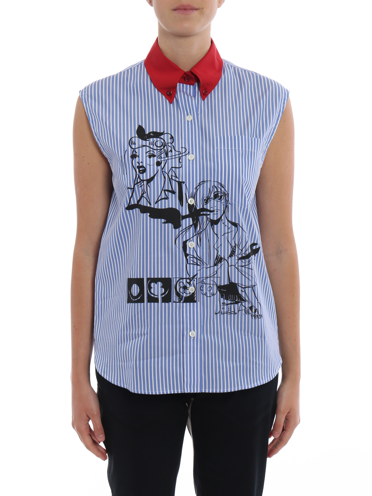 prada sleeveless shirt