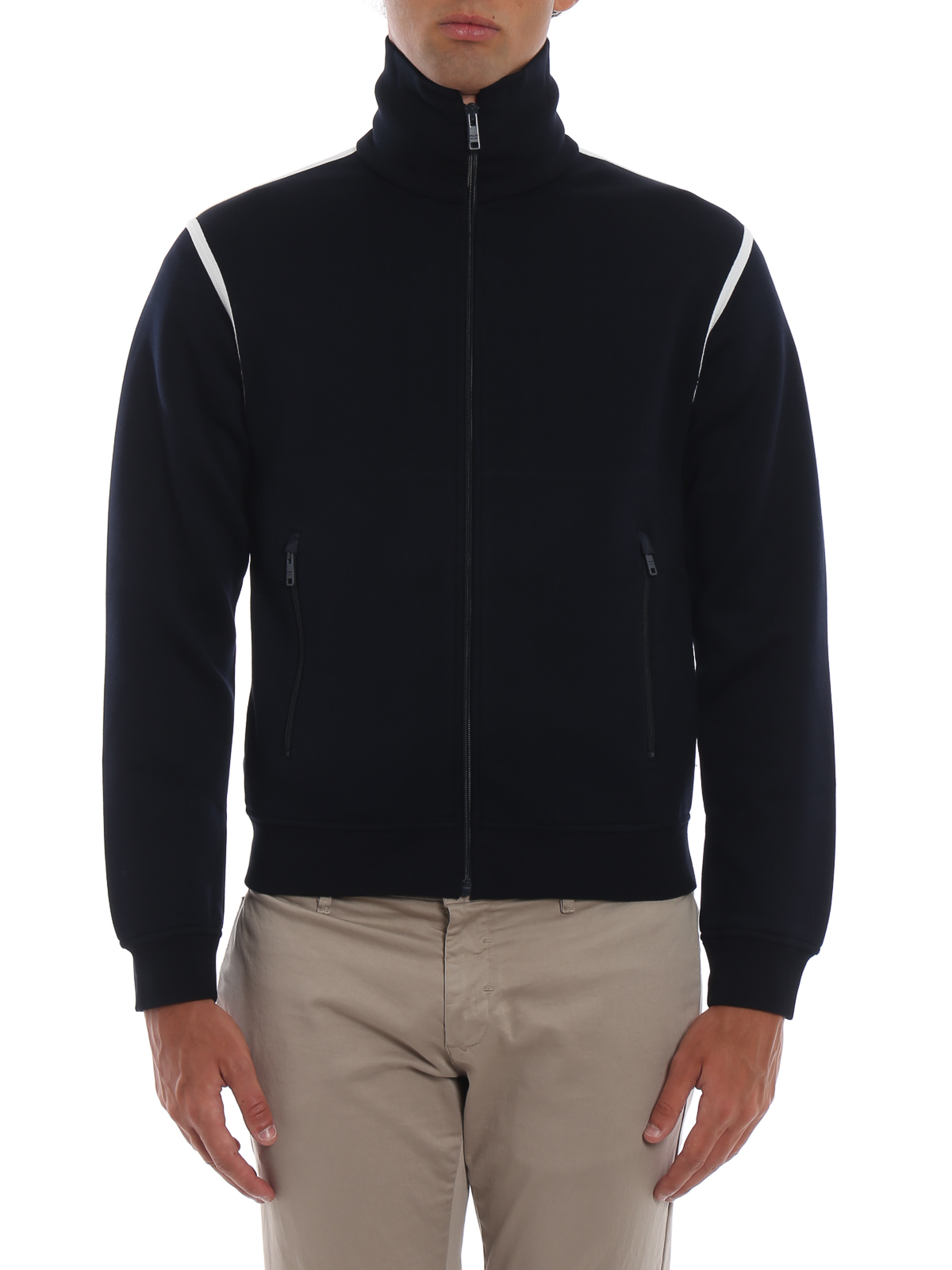 Sweatshirts & Sweaters Prada - Navy blue tech fleece zip sweat jacket -  UJL0171RQV124