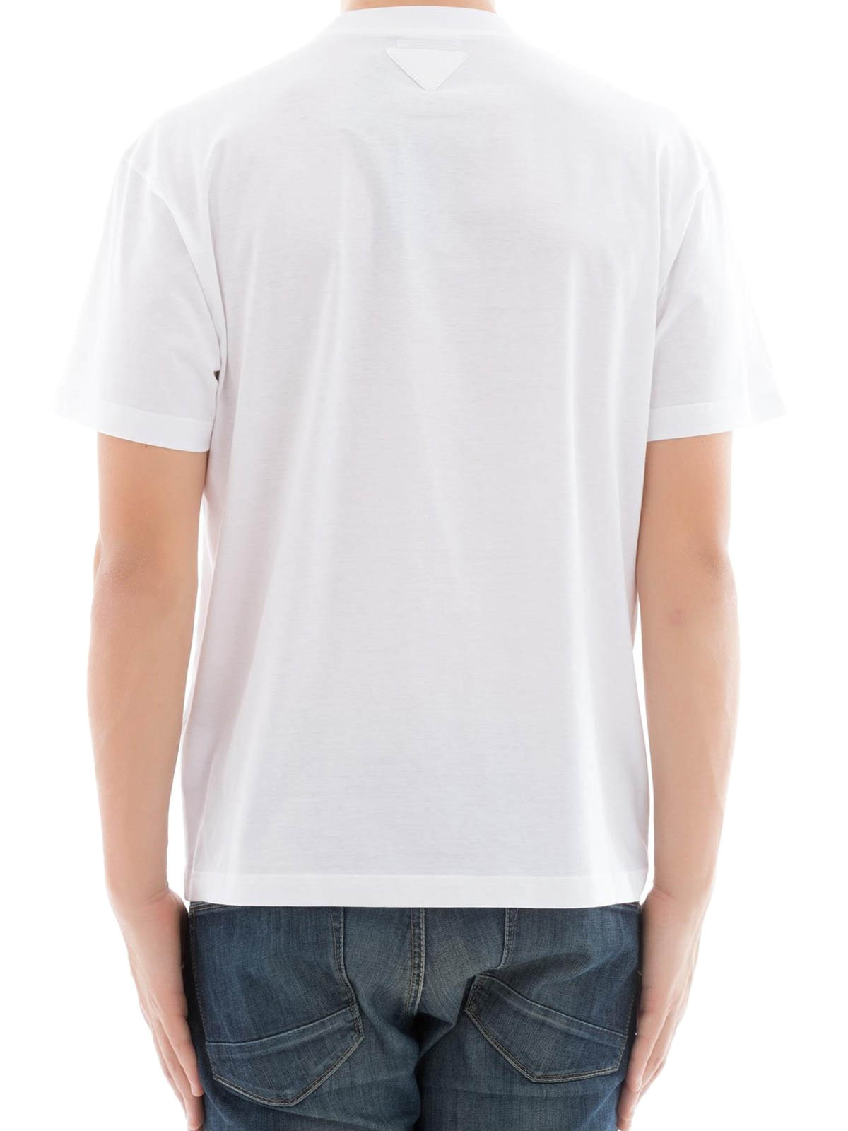 T-shirts Prada - Colourful boat print cotton T-shirt - UJN399S1621QGAF0009