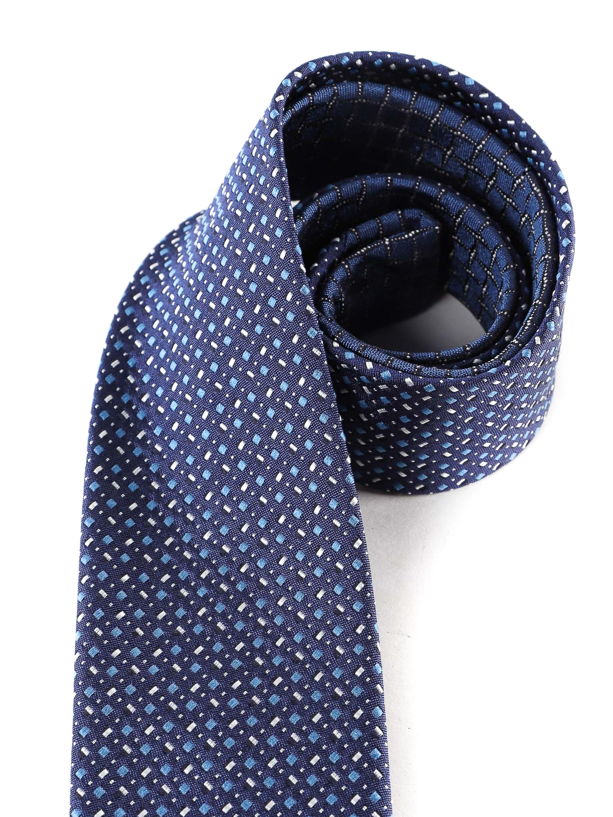 Micro patterned silk blend tie