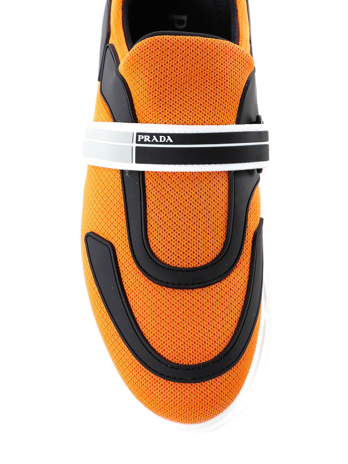 orange prada sneakers