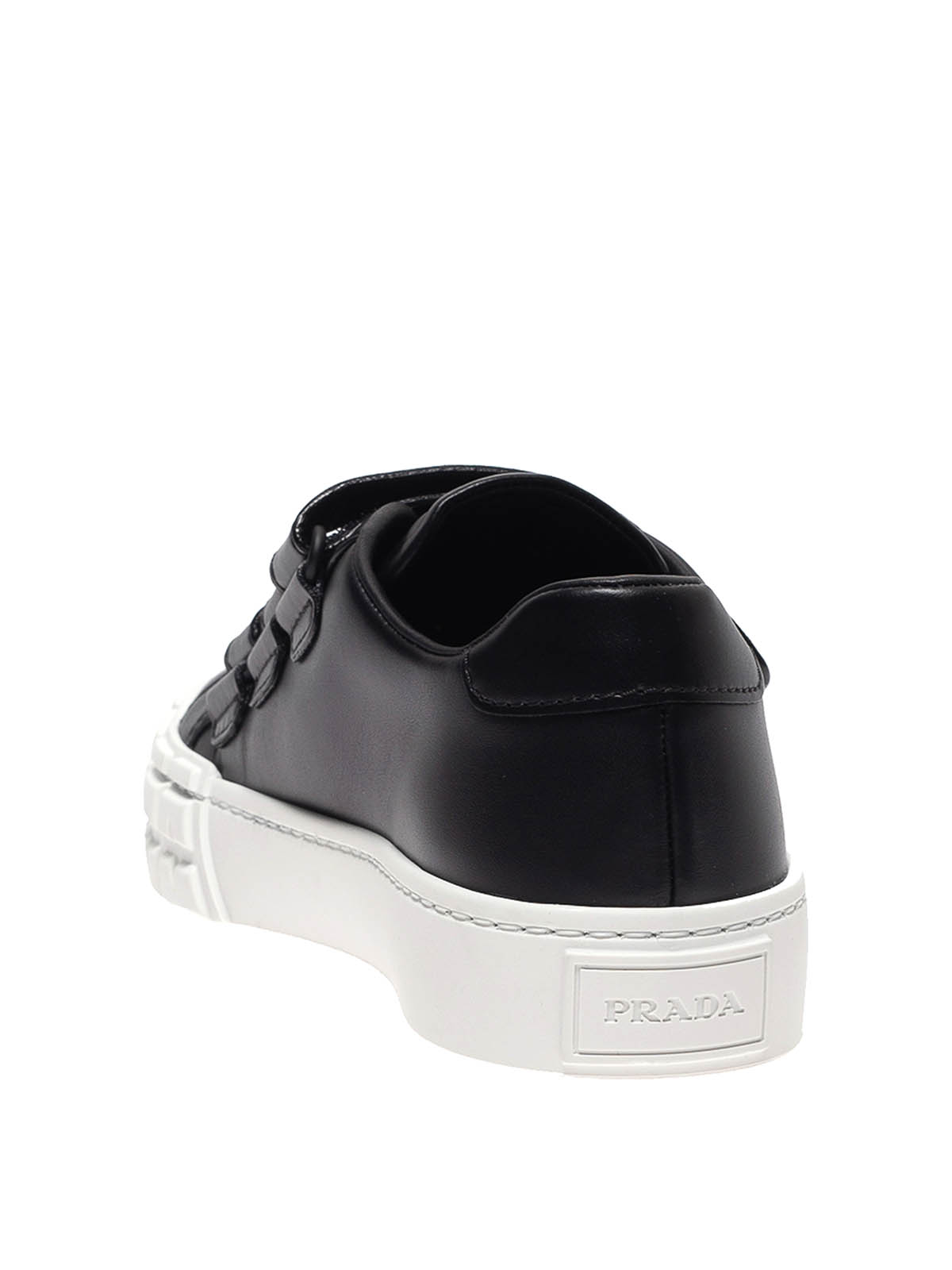 Prada - Leather sneakers with velcro 