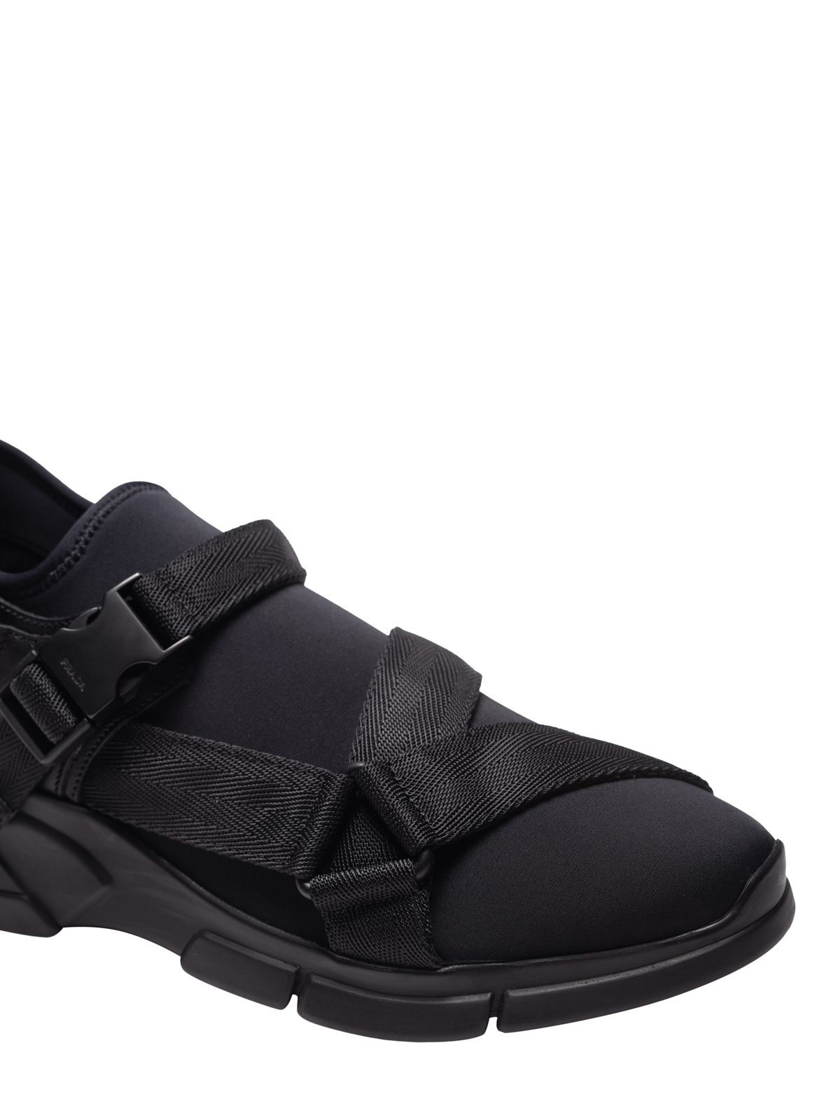 Trainers Prada - Neoprene slip-ons with tonal multi strap - 4E33333J1DF0002