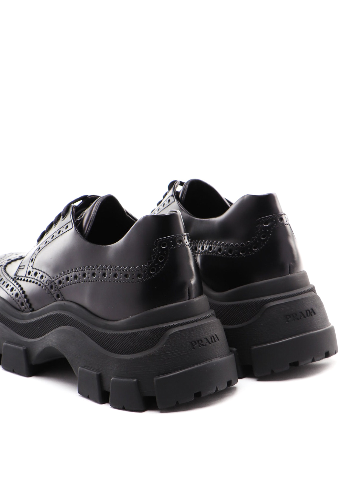 Trainers Prada - Pegasus black leather sneakers - 2EE323B4L002 ...