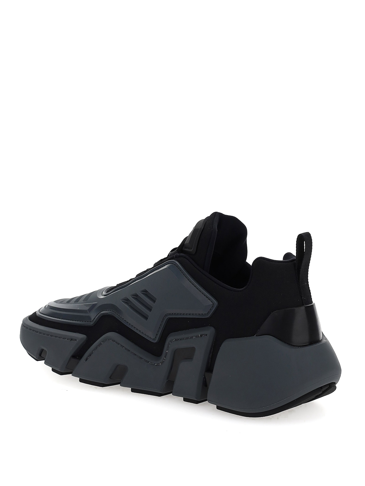 Segment techno stretch fabric and rubber sneakers | Tiziana Fausti