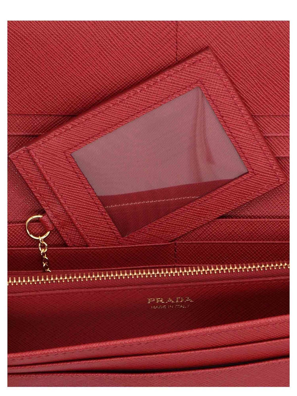 Prada Large wallet in red wallets & purses 1MH132QHHF068Z
