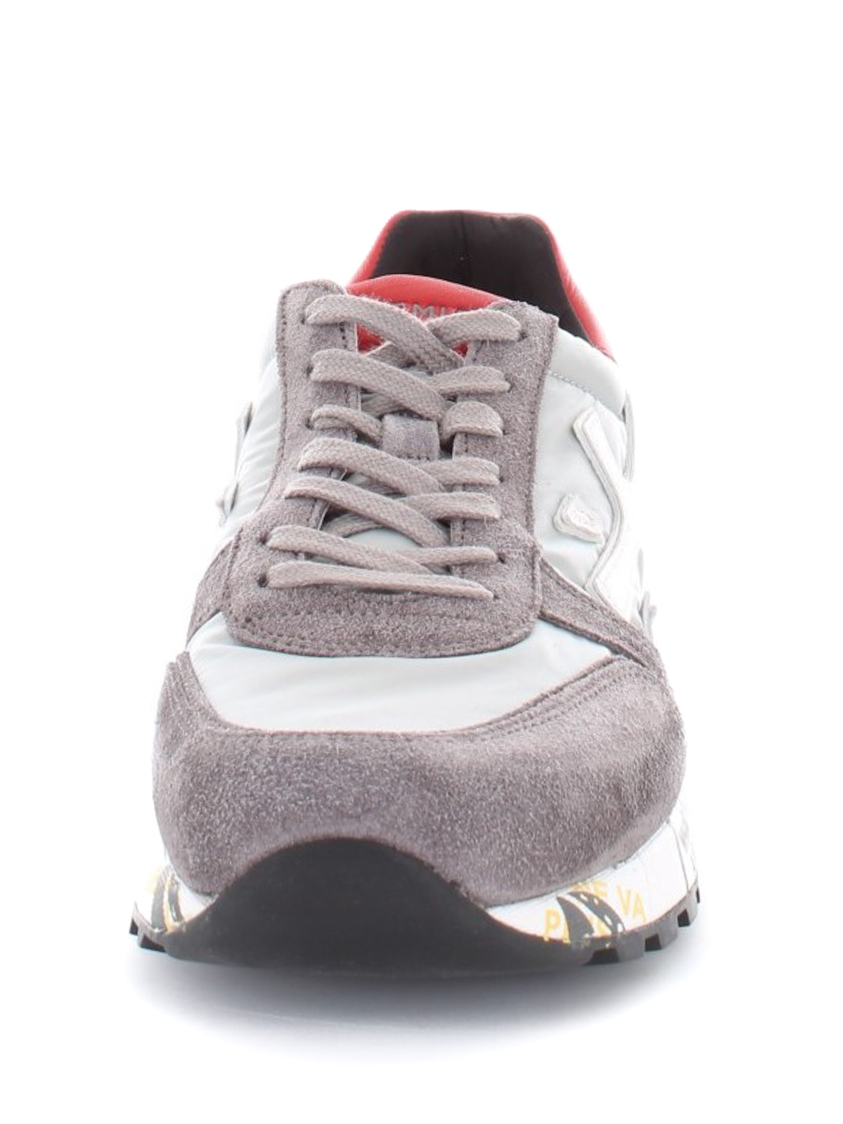 Grey and red sneakers Clearance