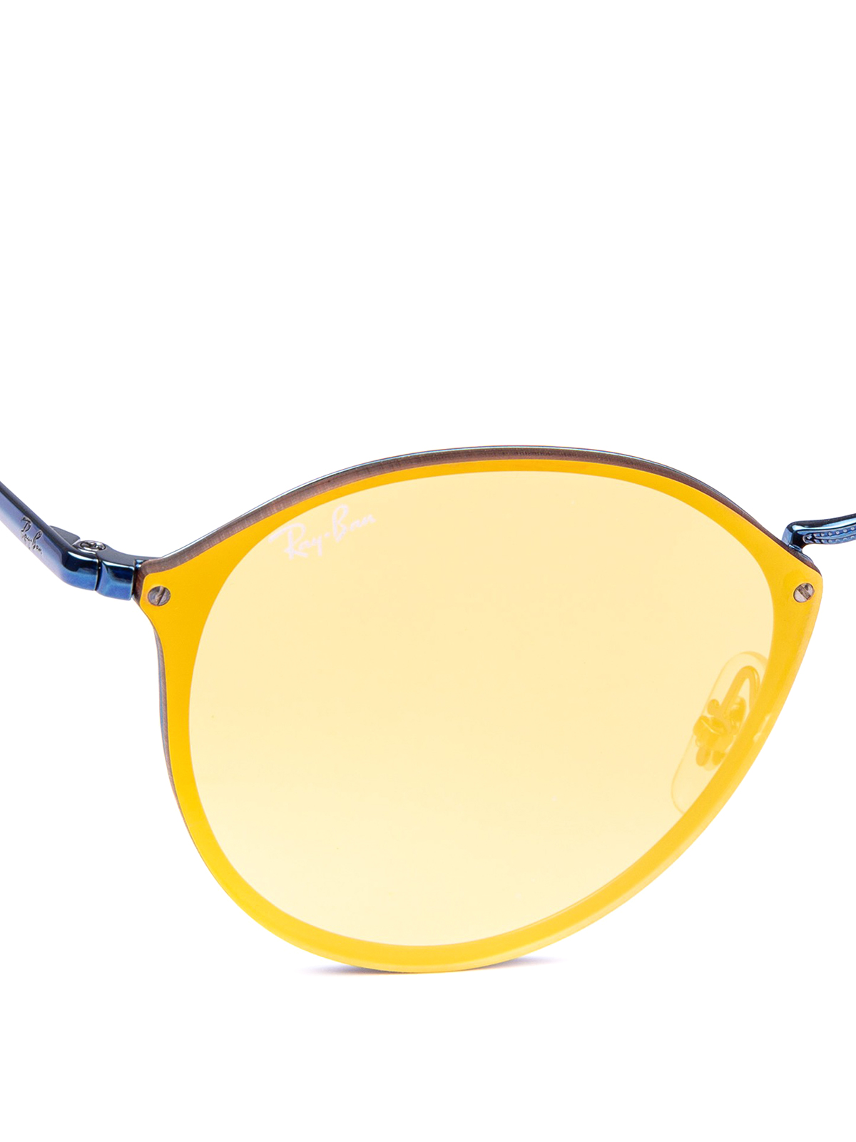 Sunglasses Ray Ban - Yellow lenses and blue metal frame sunglasses -  RB3574N90387J