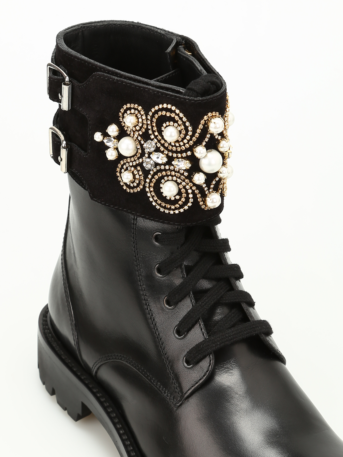 ankle boots pearls