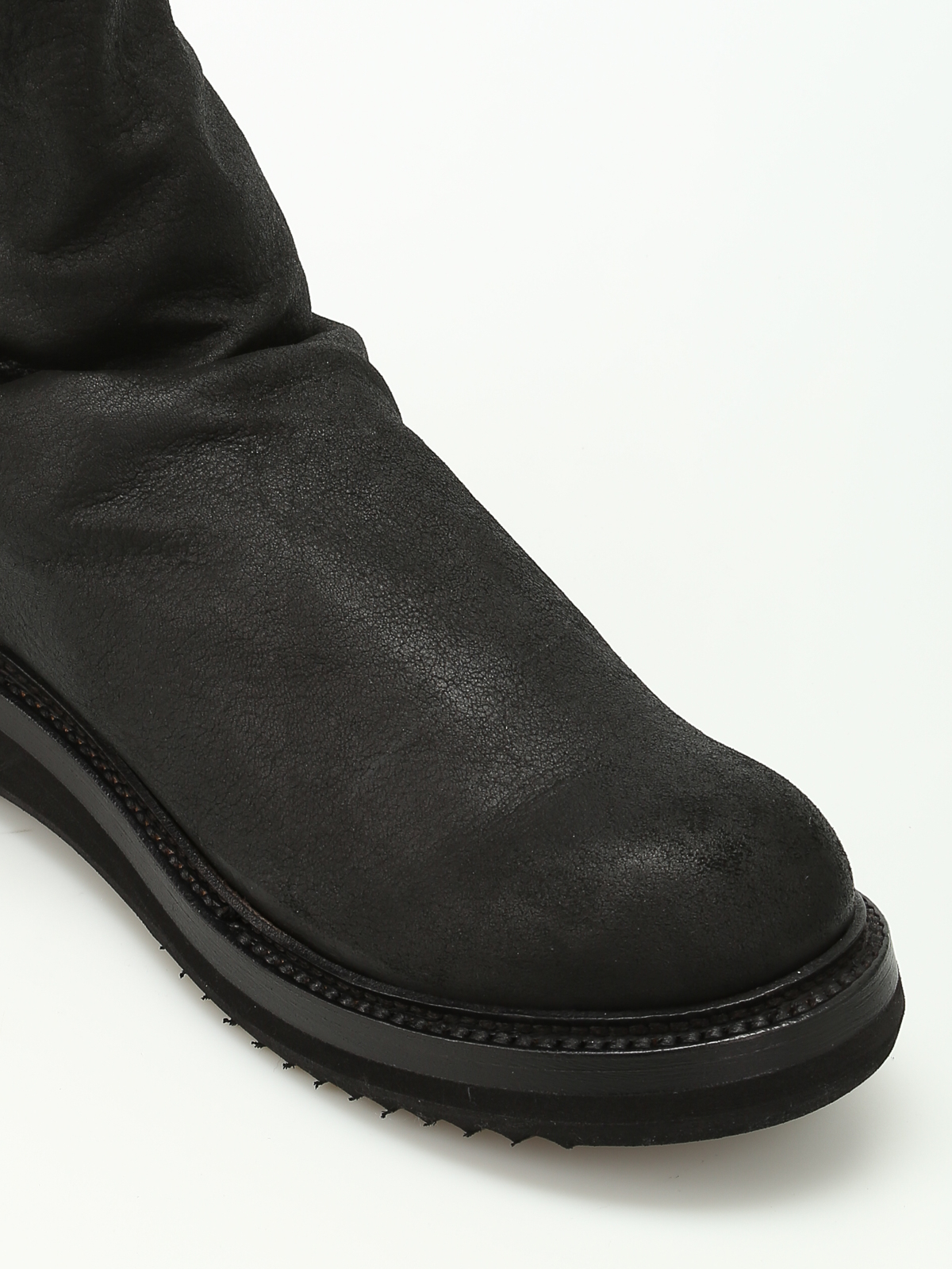 Boots Rick Owens Hun Creeper Sock leather boots RP17F7853LBS09