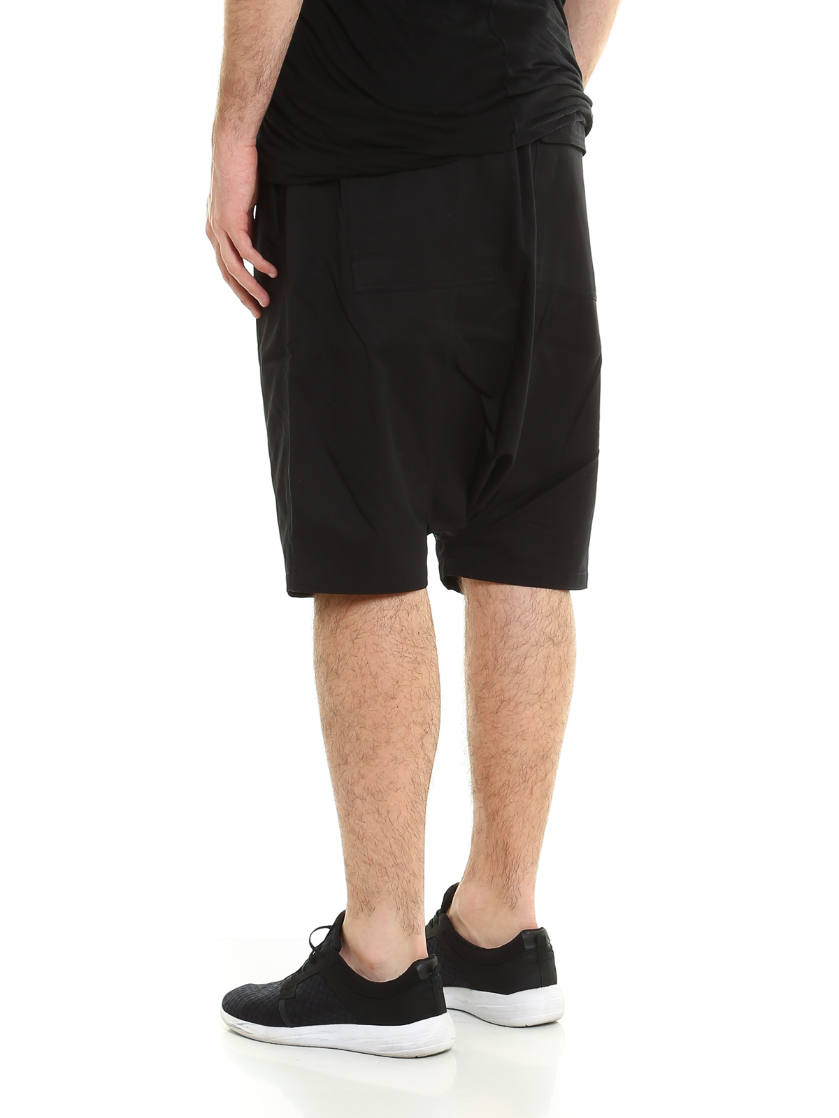 Trousers Shorts Rick Owens - Pods low crotch track short pants