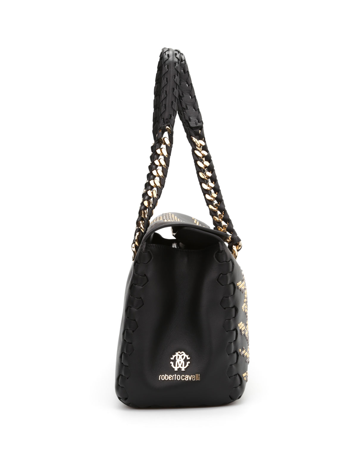 roberto cavalli leather tote