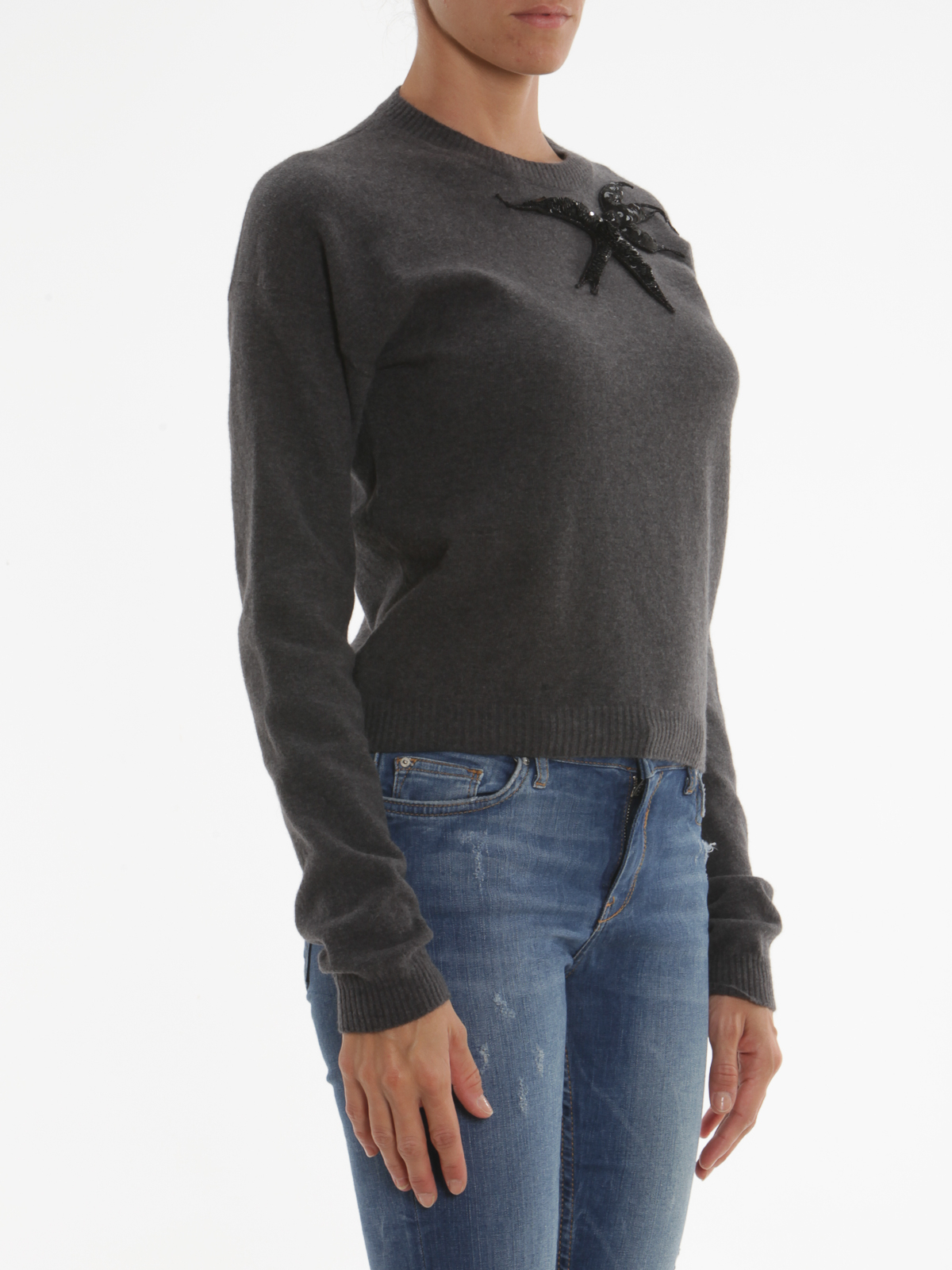 Maglia collo rotondo Rochas - Maglione dettaglio rondini -  ROWG750167RGY2110035