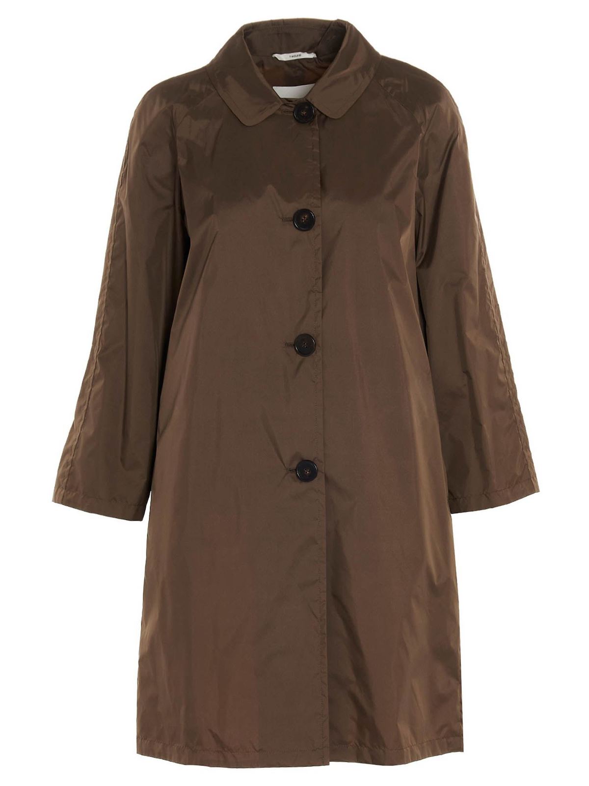 S Max Mara - Taffetà coat in green - knee length coats - 90260108600010