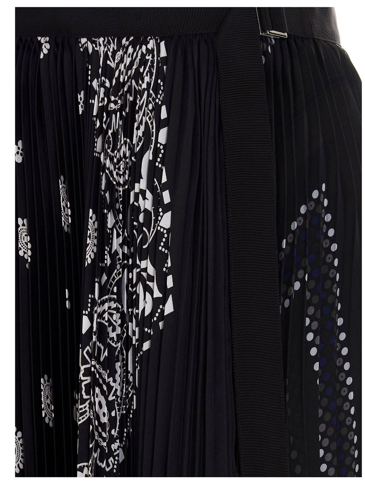 Bandana printed skirt in black