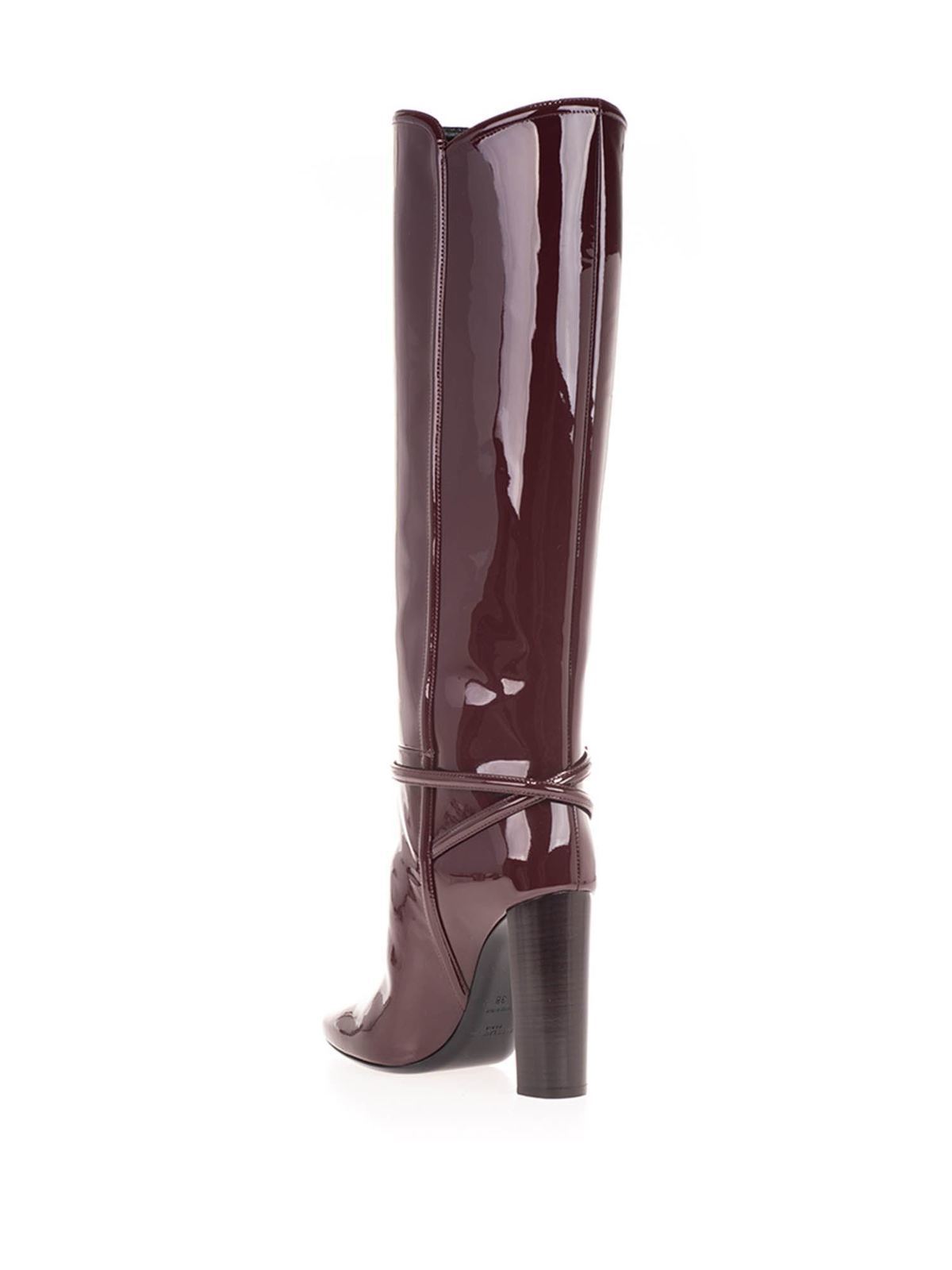 Boots Saint Laurent - Buckle boots in burgundy - 6337271TV006142