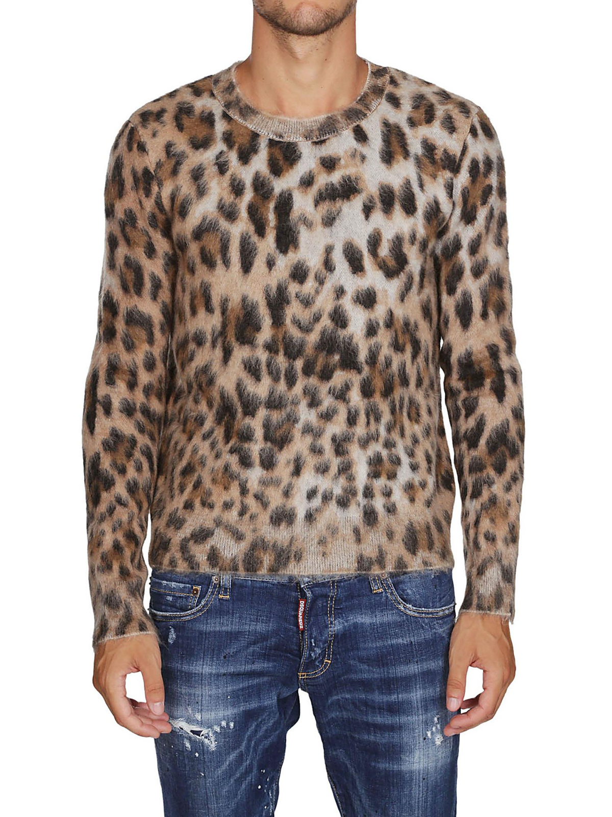 Crew necks Saint Laurent - Fluffy mohair blend sweater