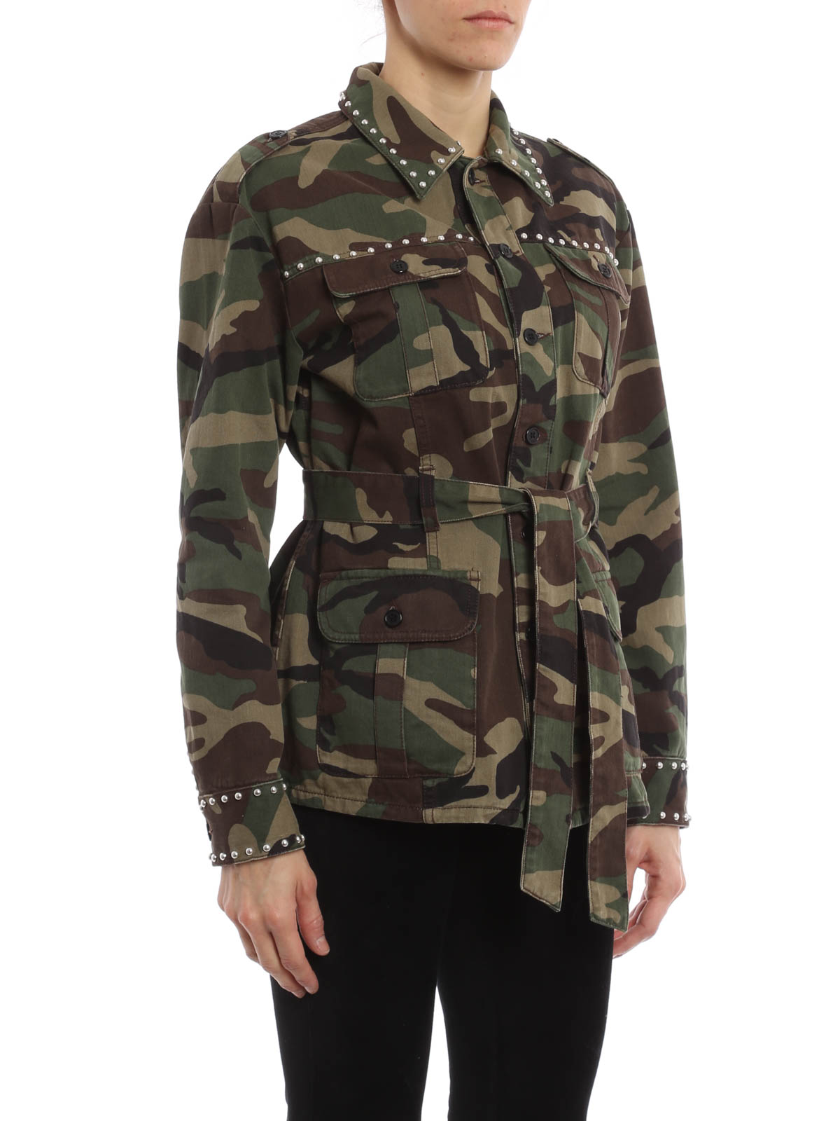saint laurent camo jacket