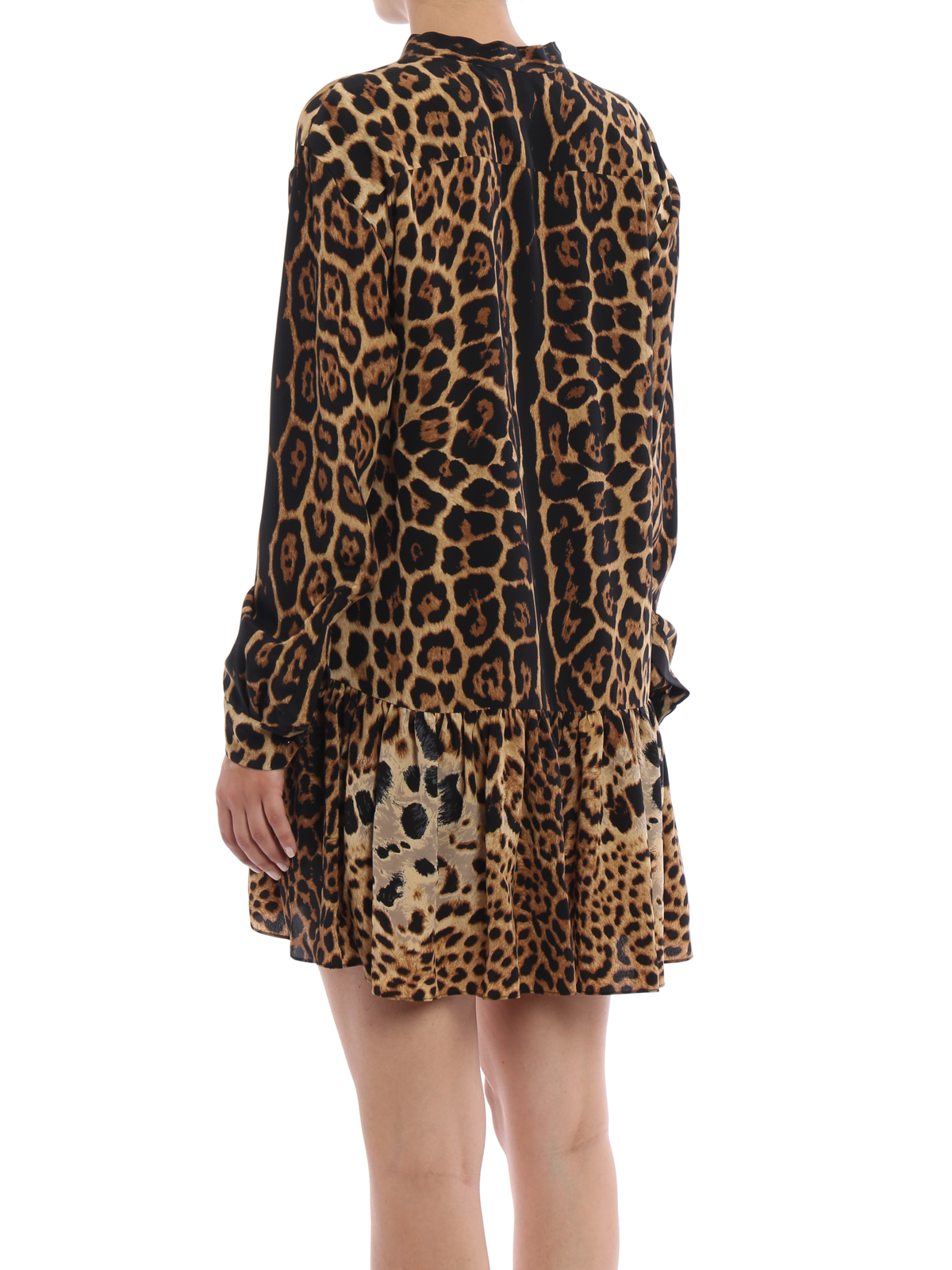 saint laurent leopard print dress