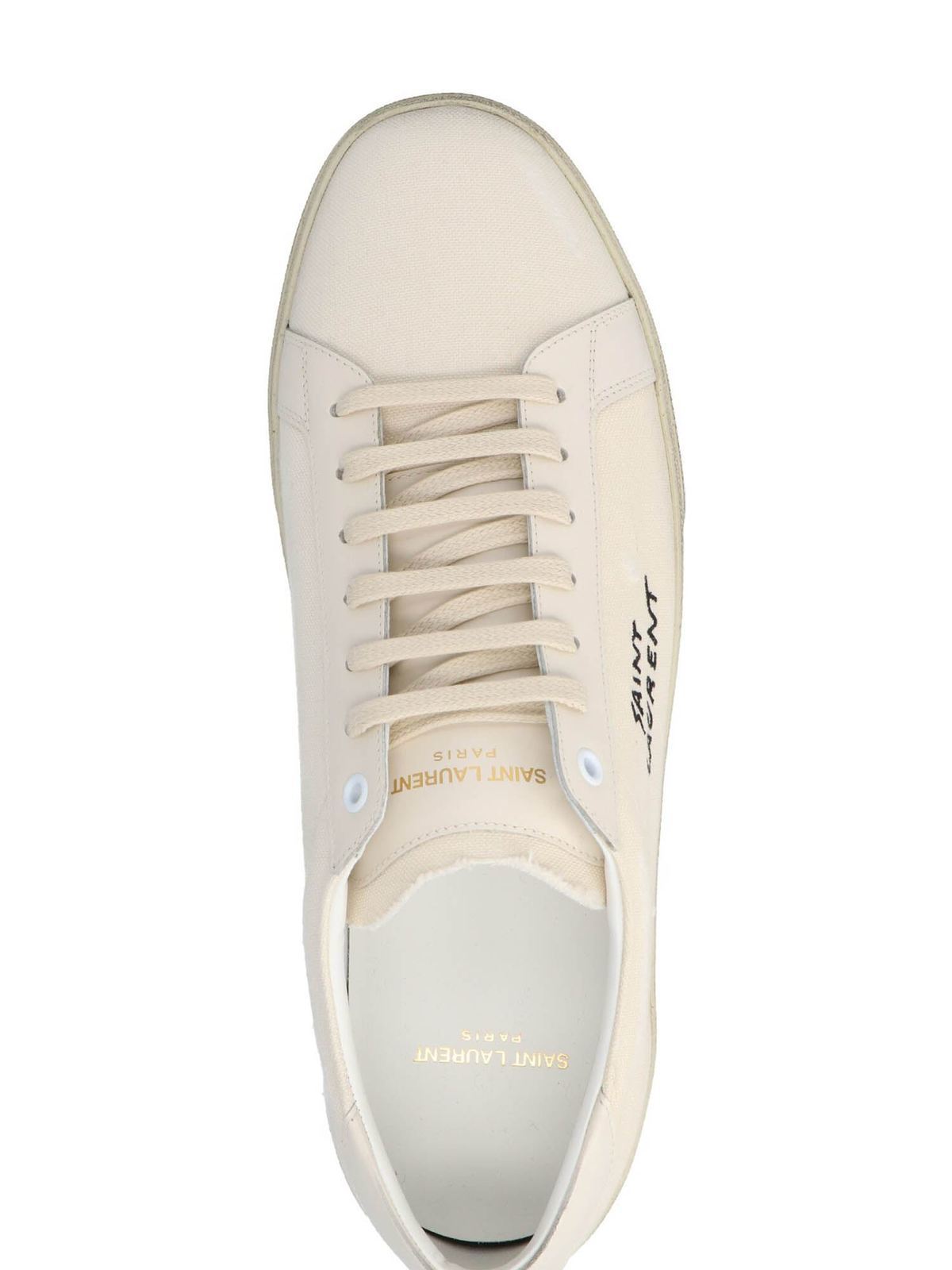 Saint Laurent - Court Classic SL/06 sneakers in cream color - trainers ...