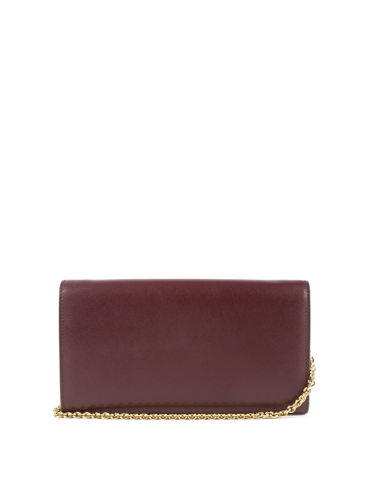 Clutches Salvatore Ferragamo - Gancini burgundy wallet clutch 
