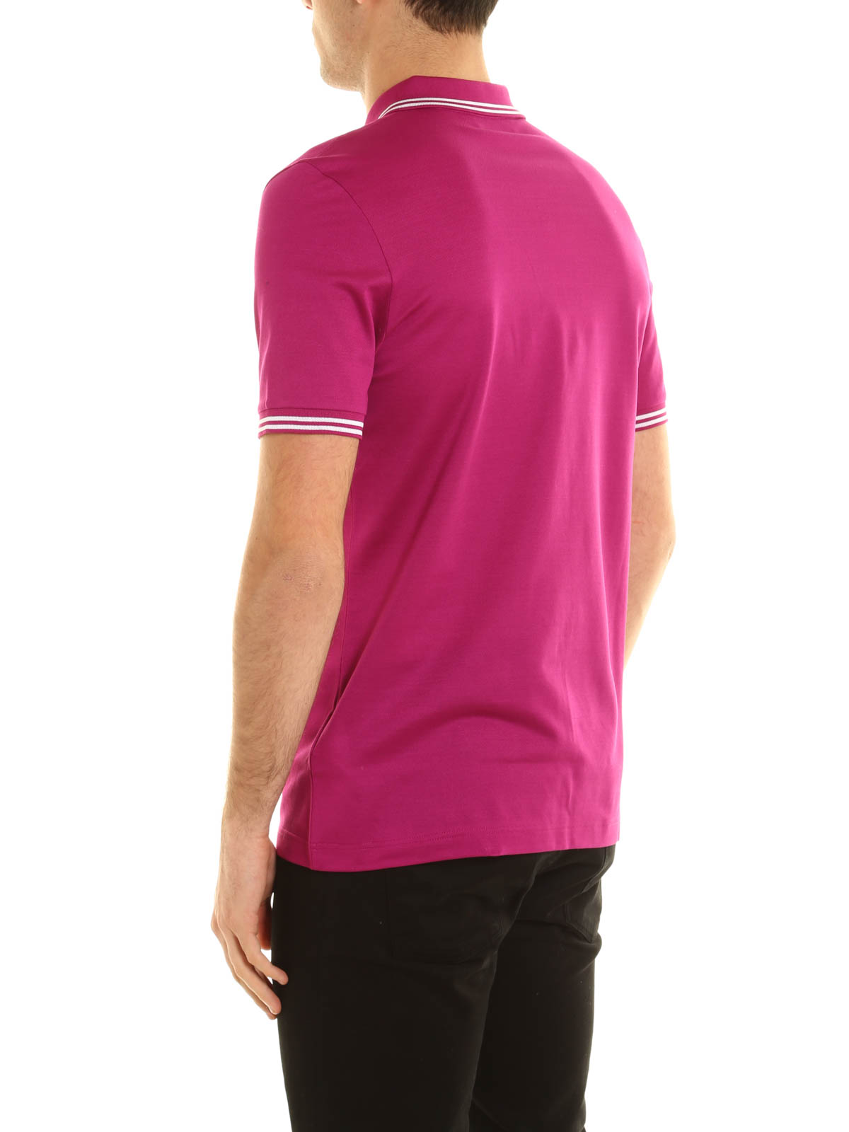 polo fucsia hombre