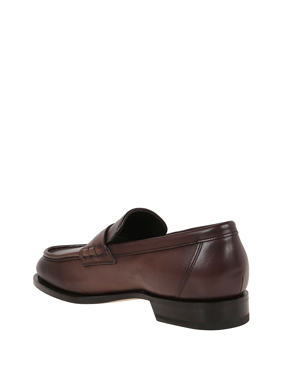 santoni leather slippers