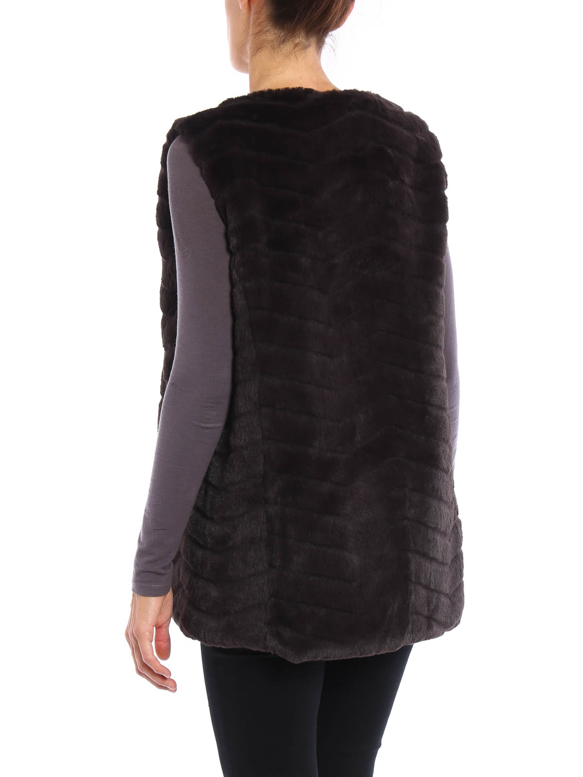 reversible fur vest