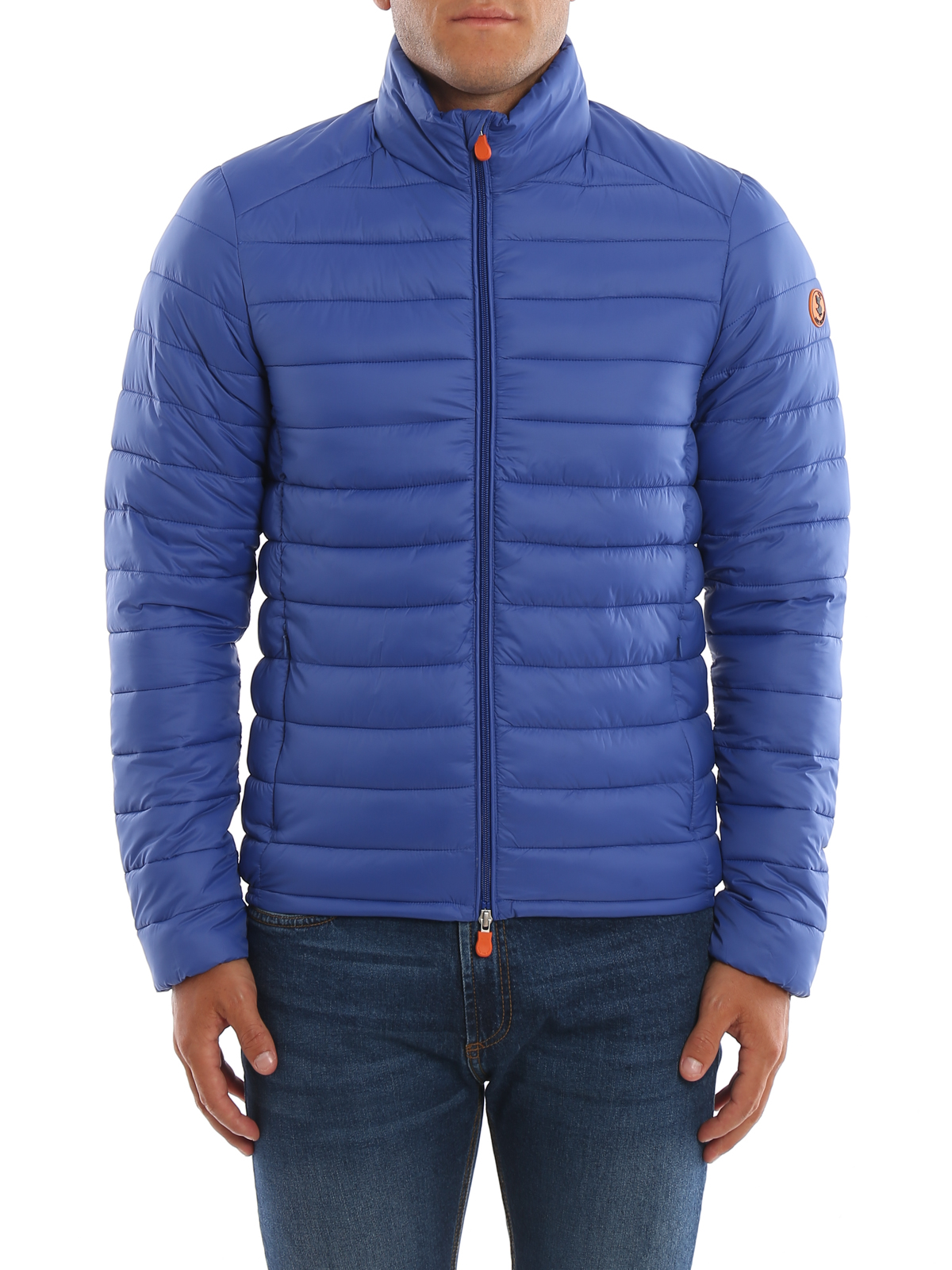 Padded jackets Save the Duck - Light blue quilted light puffer jacket ...