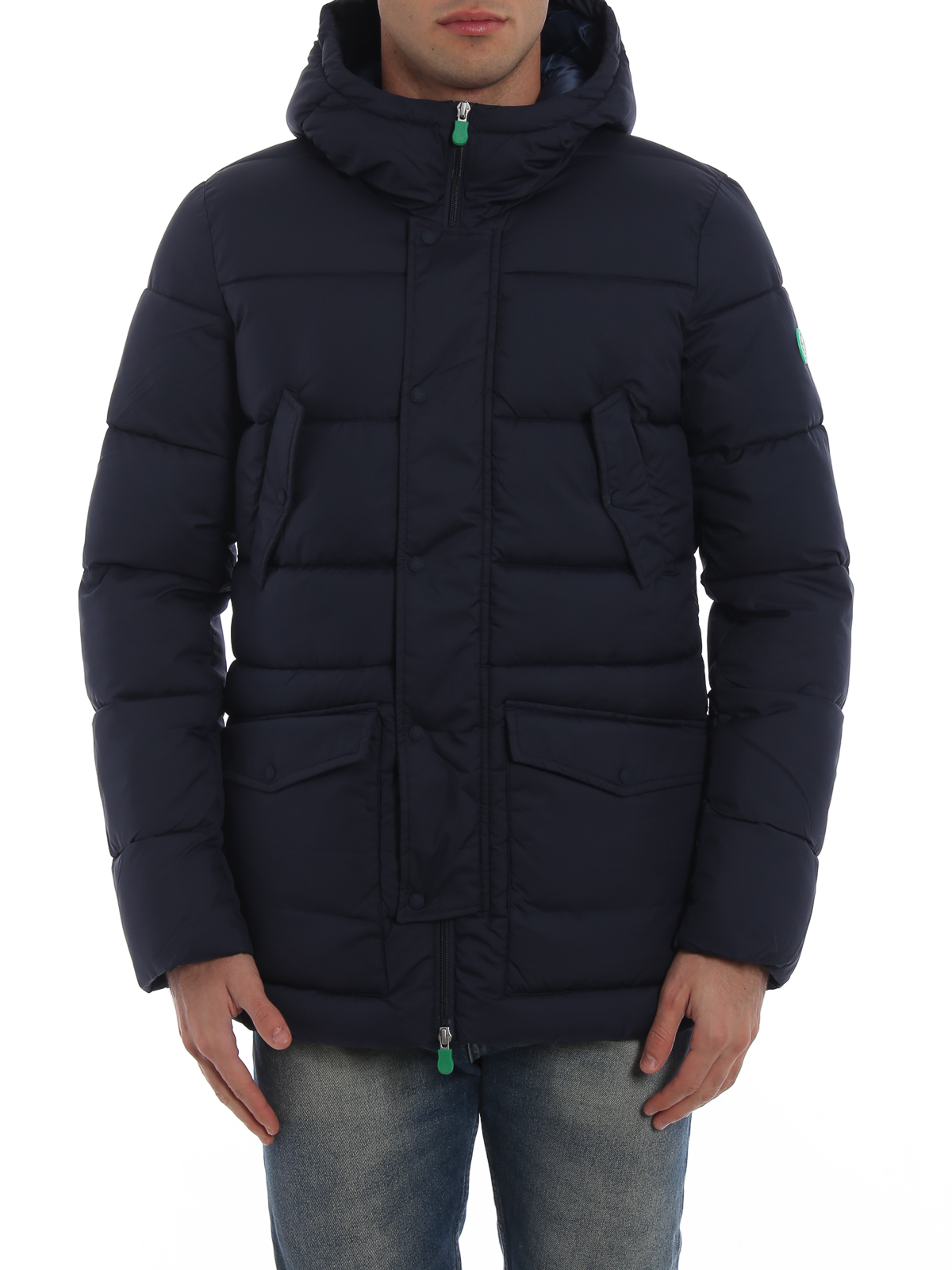 Save the Duck - Recycled blue puffer jacket - padded jackets ...